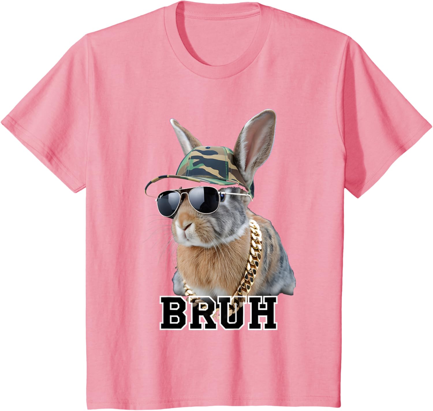 Bunny Rabbit Easter Happy Easter Bruh Mens Boys Kids T-Shirt