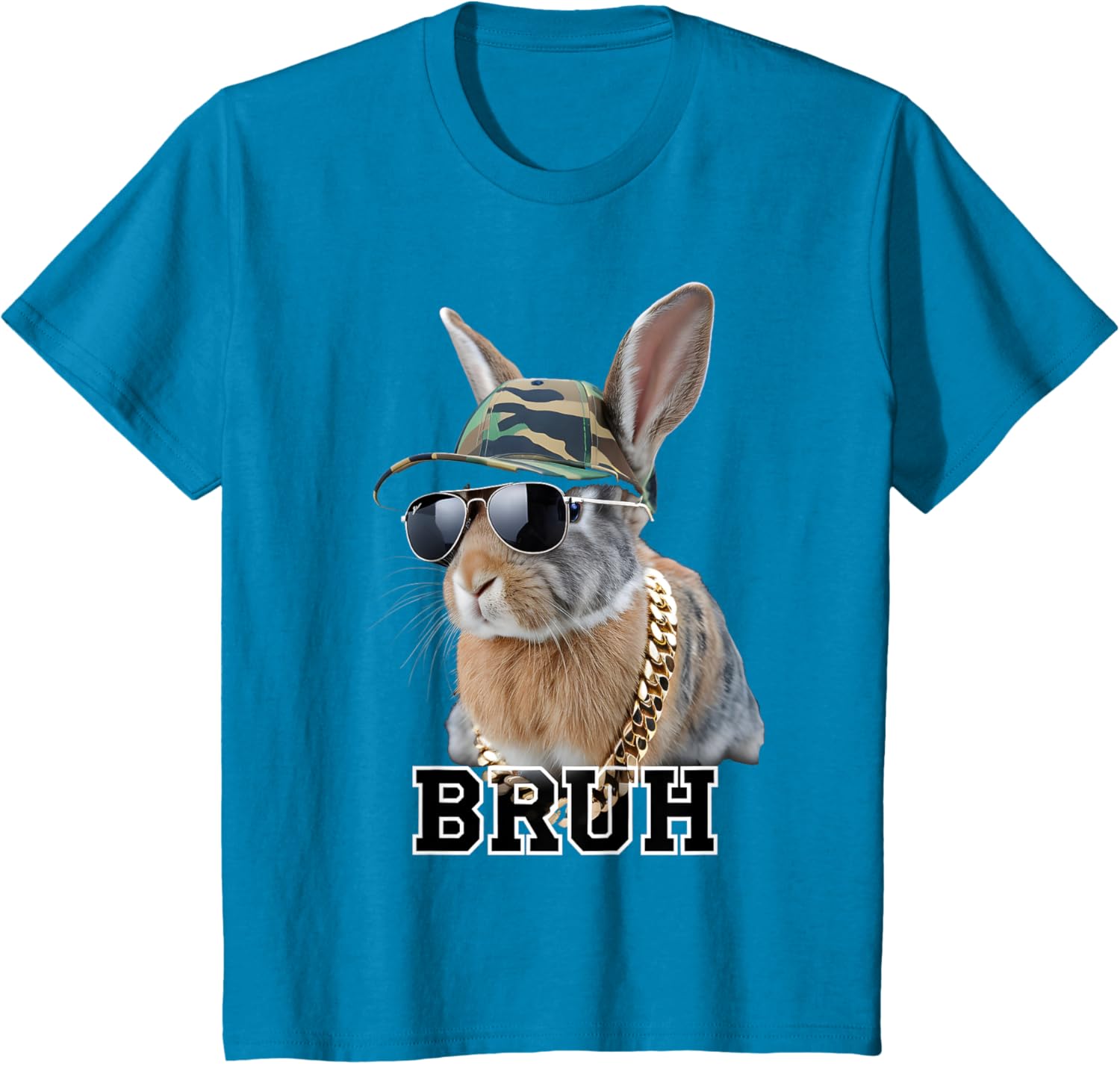 Bunny Rabbit Easter Happy Easter Bruh Mens Boys Kids T-Shirt