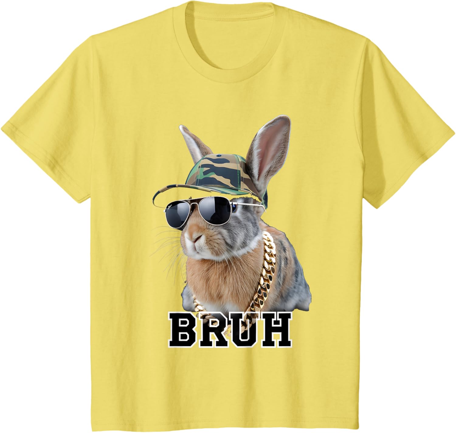 Bunny Rabbit Easter Happy Easter Bruh Mens Boys Kids T-Shirt