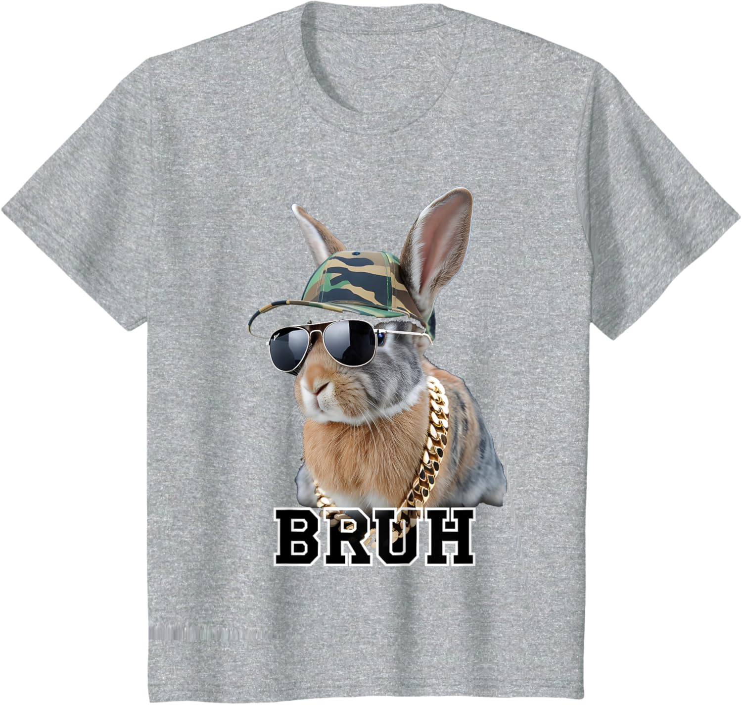 Bunny Rabbit Easter Happy Easter Bruh Mens Boys Kids T-Shirt