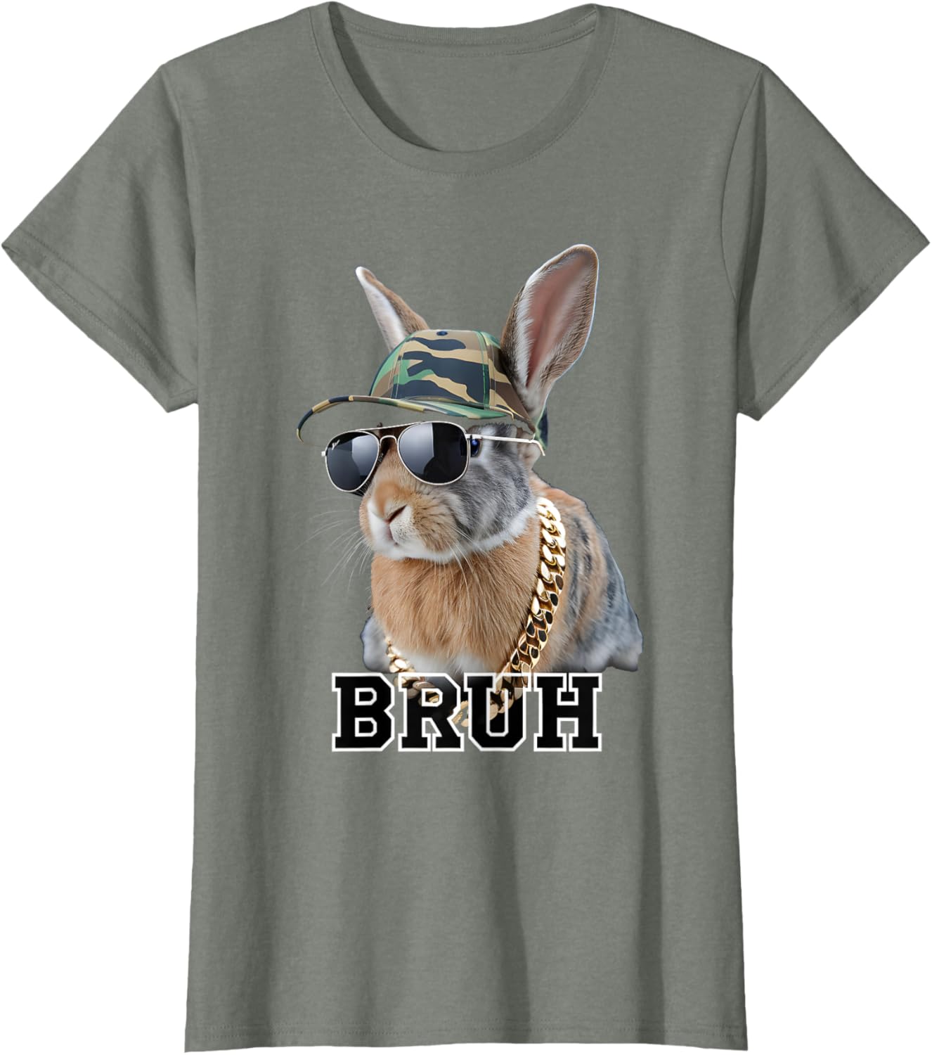 Bunny Rabbit Easter Happy Easter Bruh Mens Boys Kids T-Shirt