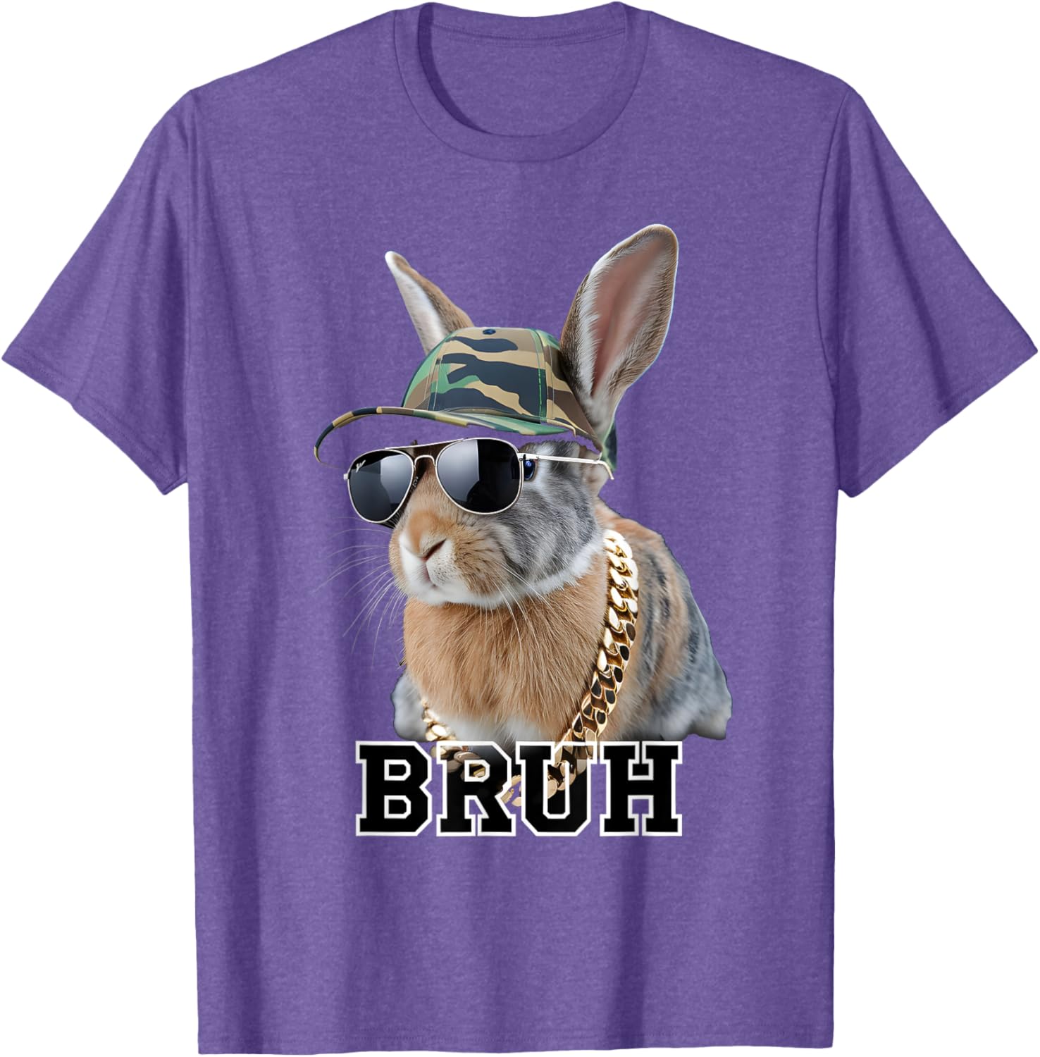 Bunny Rabbit Easter Happy Easter Bruh Mens Boys Kids T-Shirt