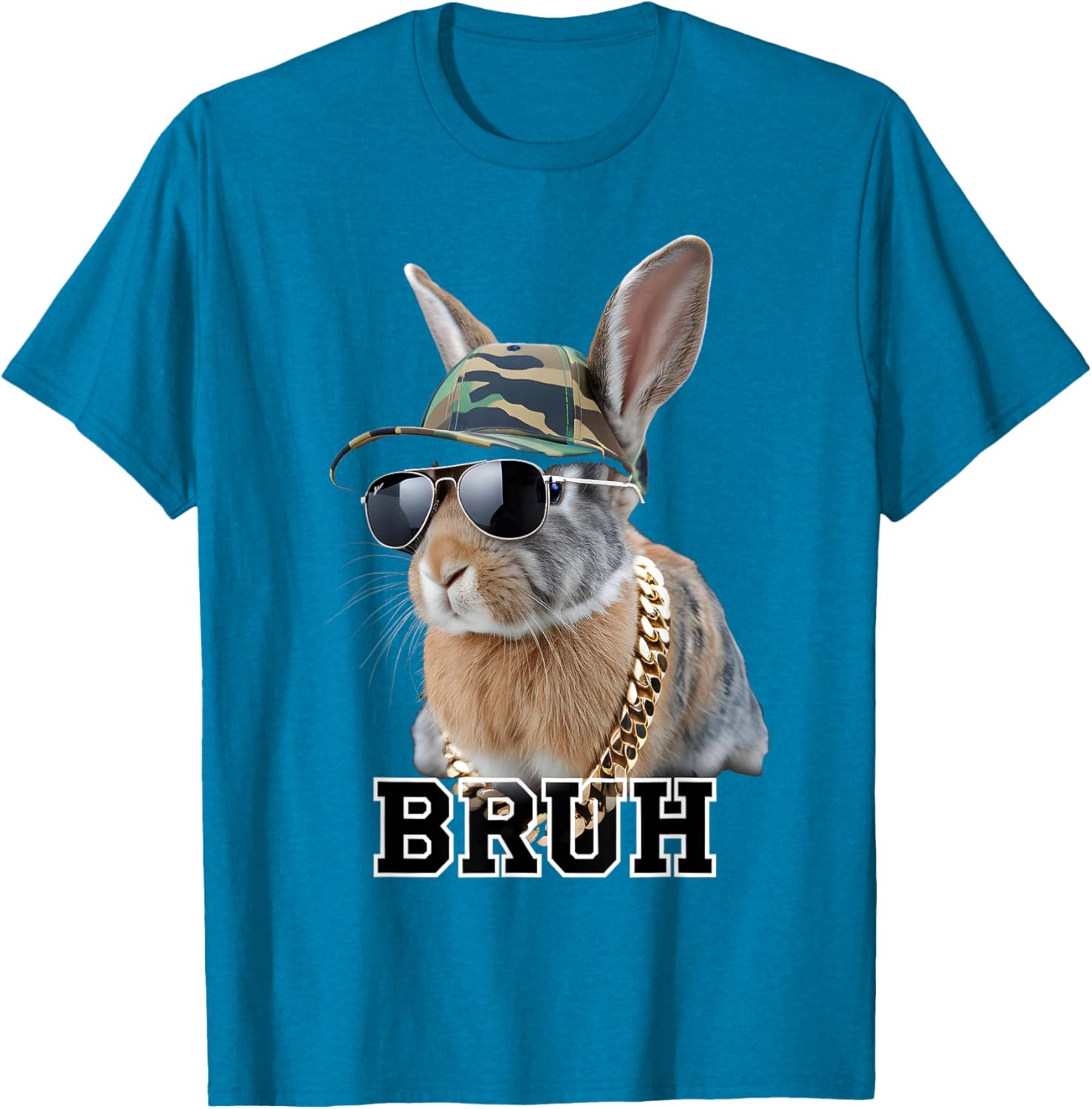 Bunny Rabbit Easter Happy Easter Bruh Mens Boys Kids T-Shirt