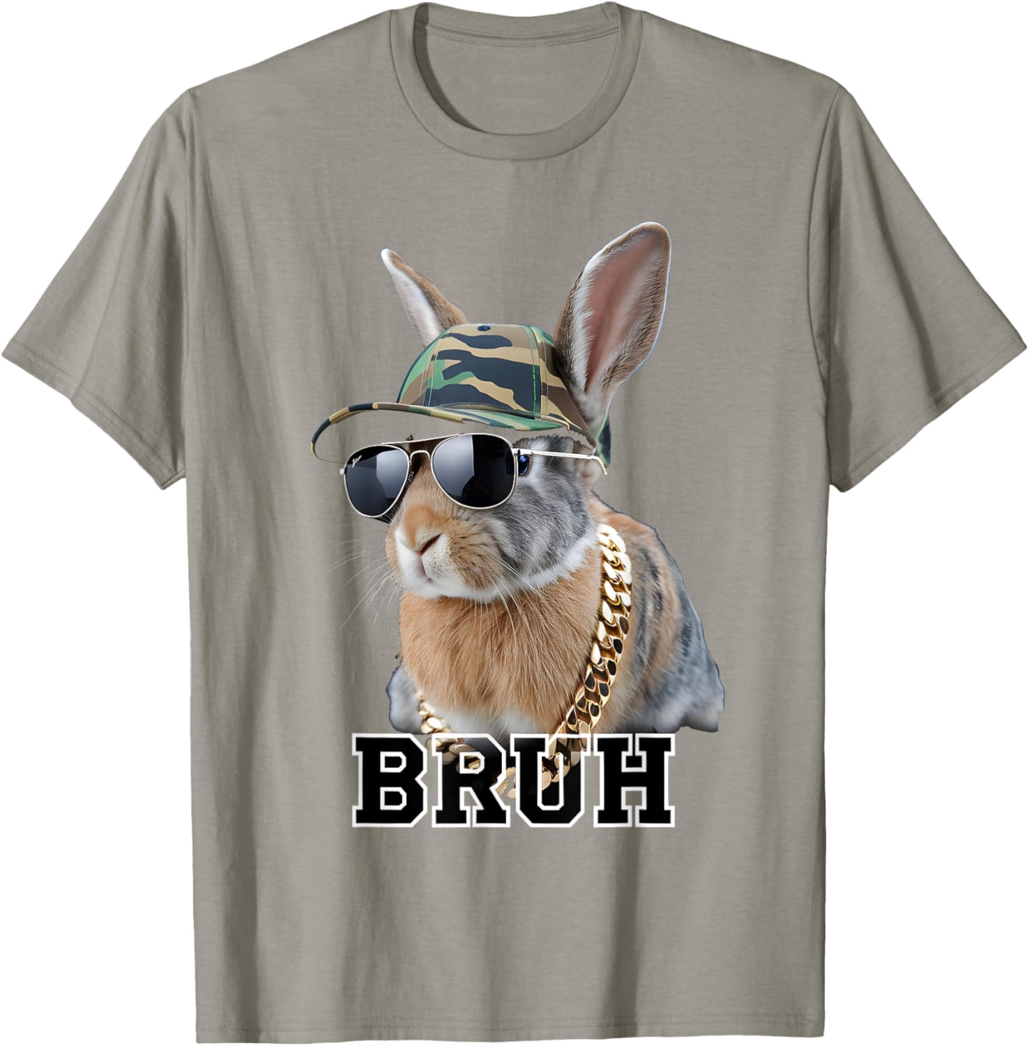 Bunny Rabbit Easter Happy Easter Bruh Mens Boys Kids T-Shirt