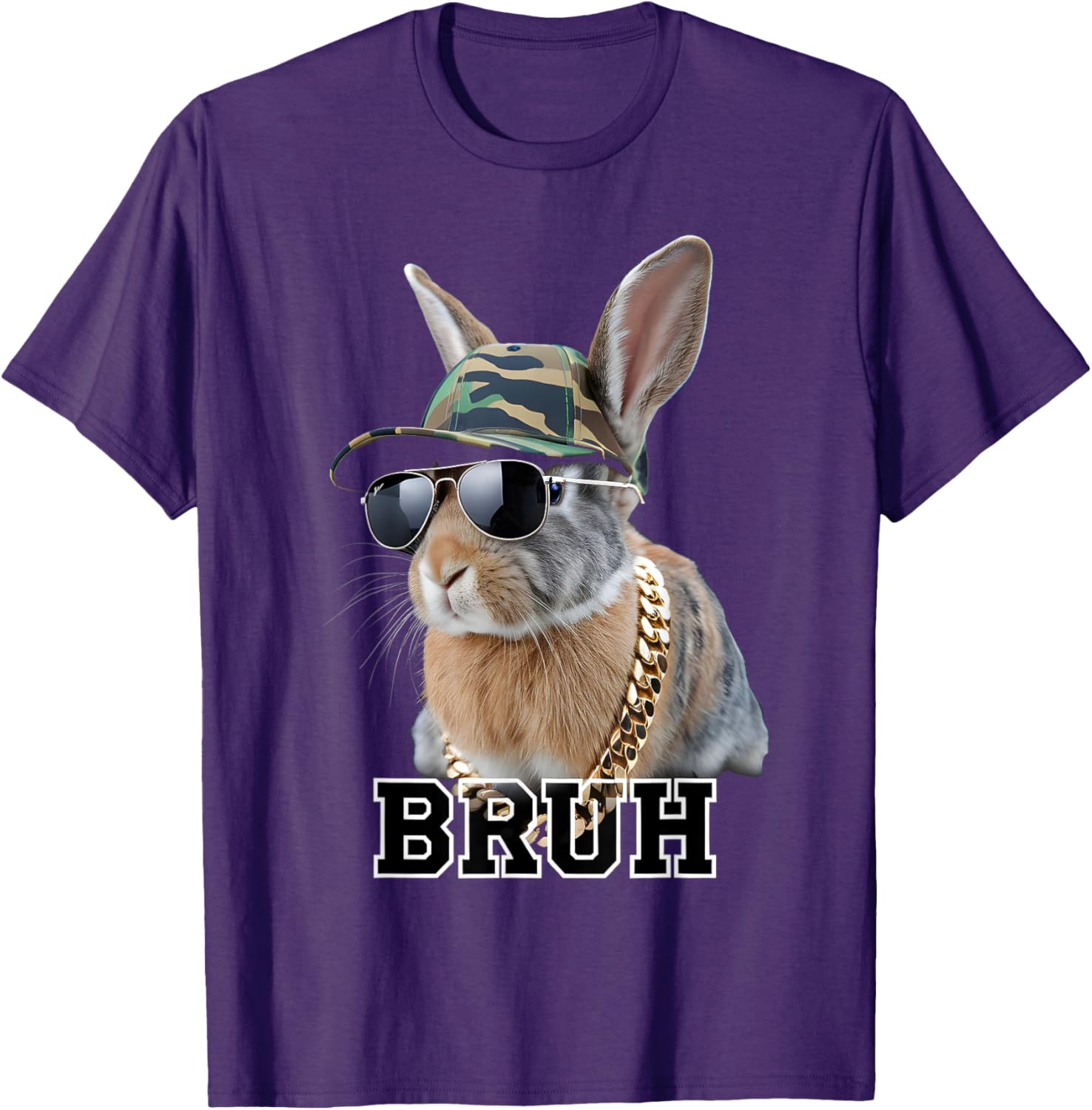 Bunny Rabbit Easter Happy Easter Bruh Mens Boys Kids T-Shirt