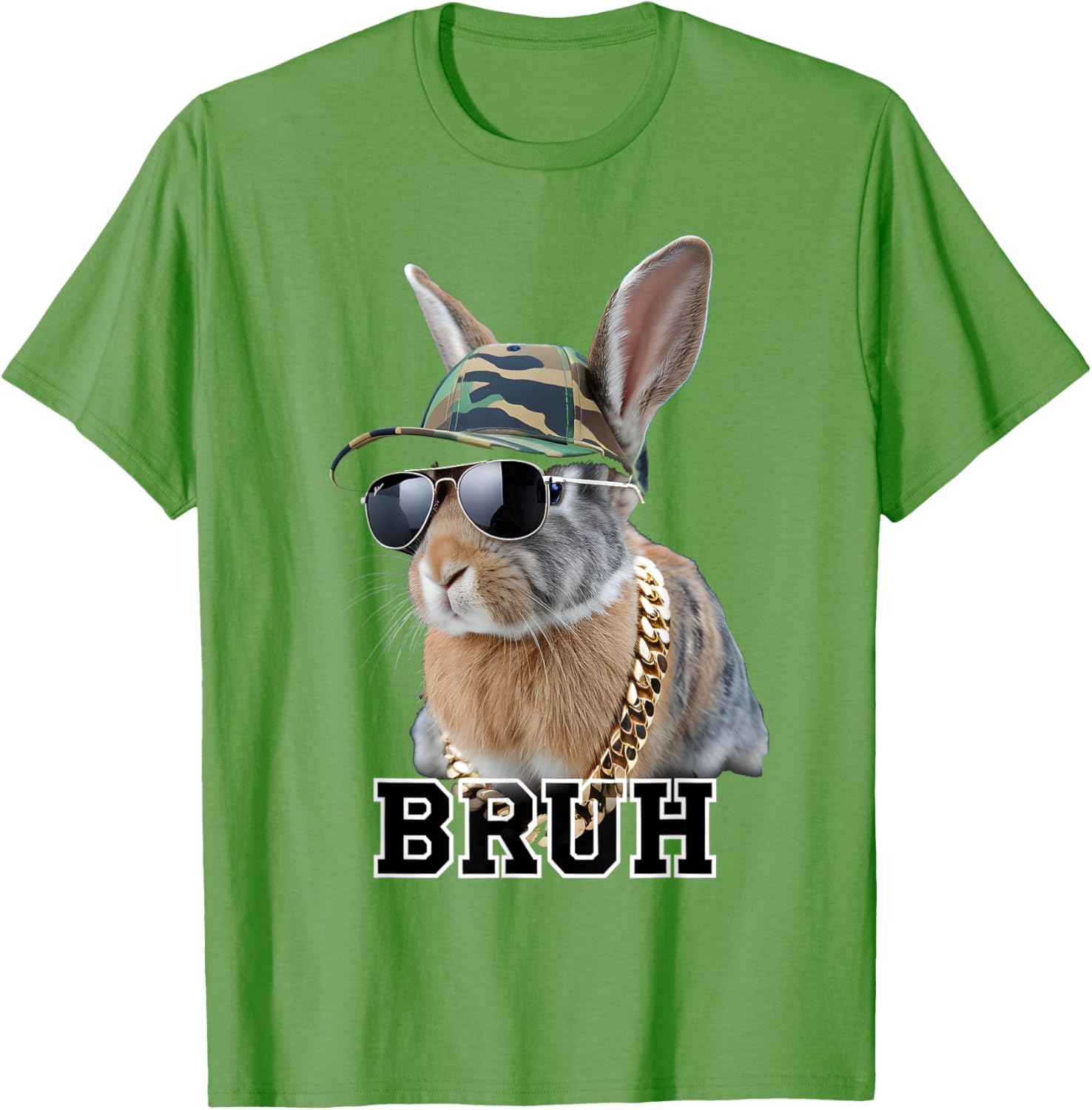 Bunny Rabbit Easter Happy Easter Bruh Mens Boys Kids T-Shirt