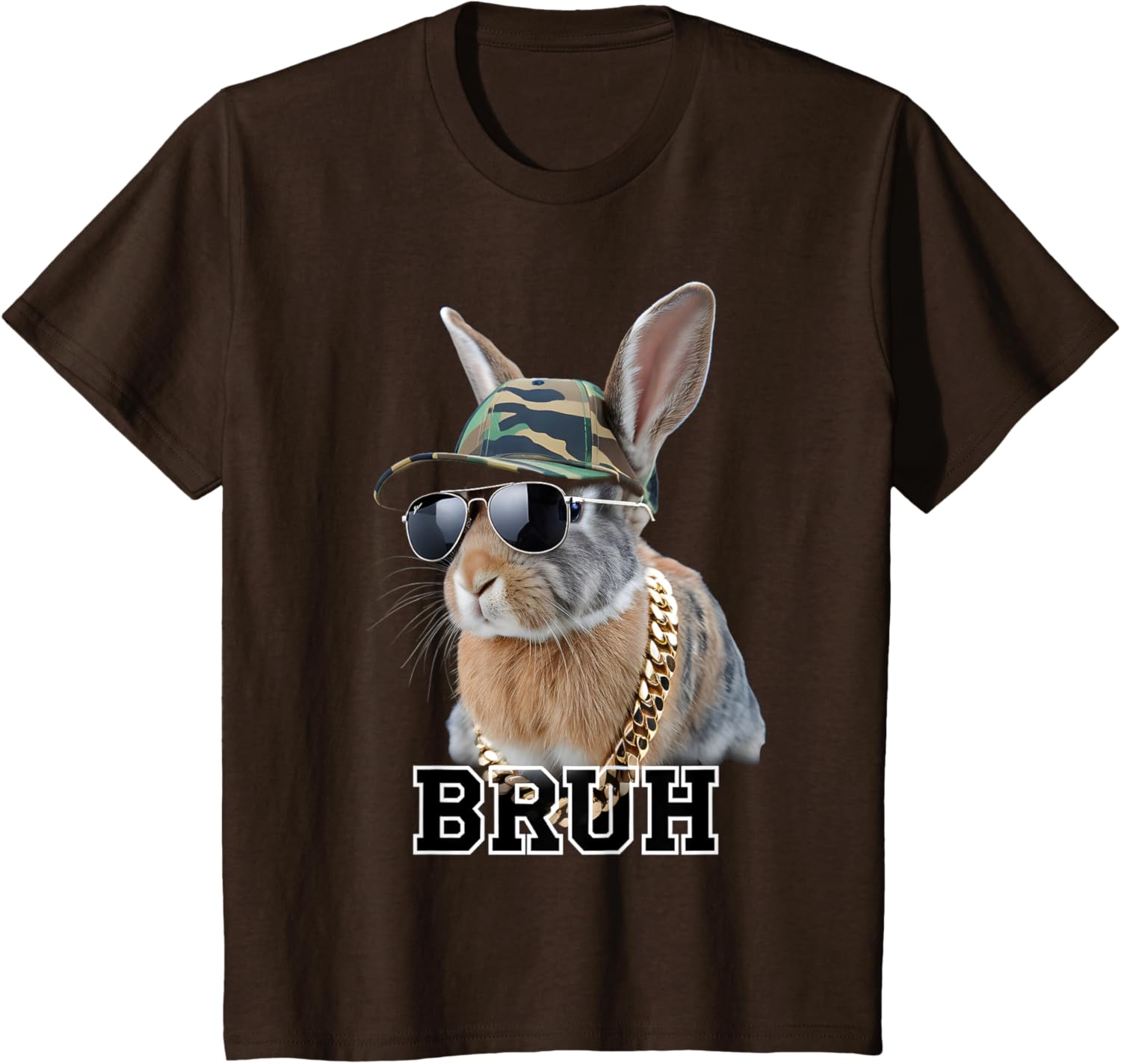 Bunny Rabbit Easter Happy Easter Bruh Mens Boys Kids T-Shirt