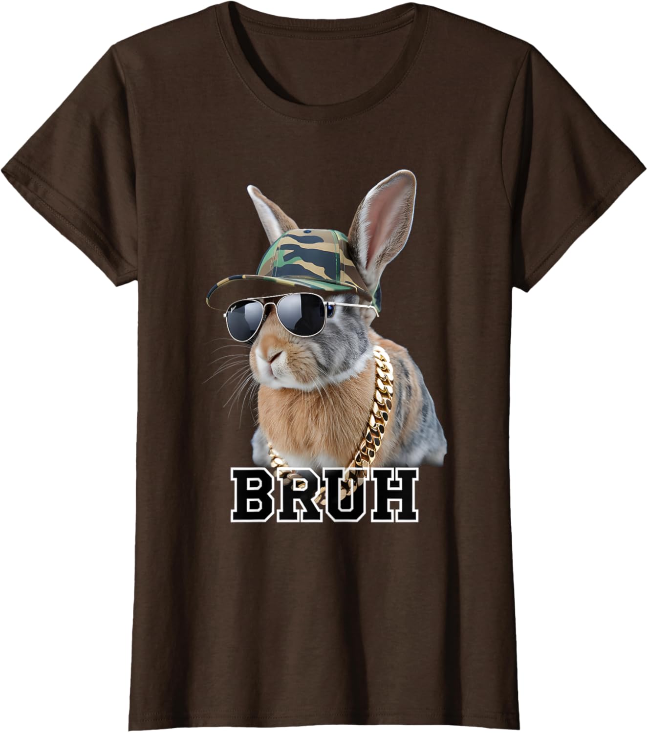 Bunny Rabbit Easter Happy Easter Bruh Mens Boys Kids T-Shirt