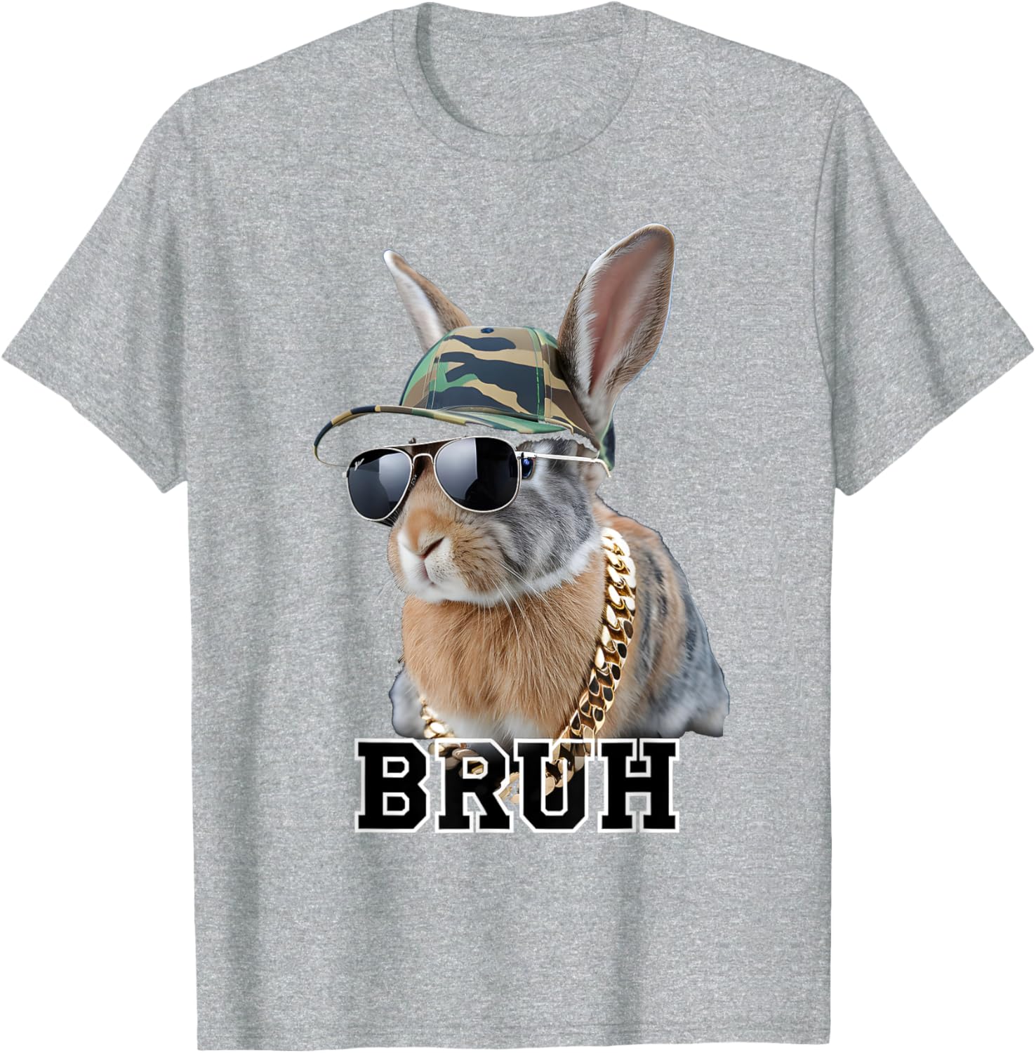 Bunny Rabbit Easter Happy Easter Bruh Mens Boys Kids T-Shirt