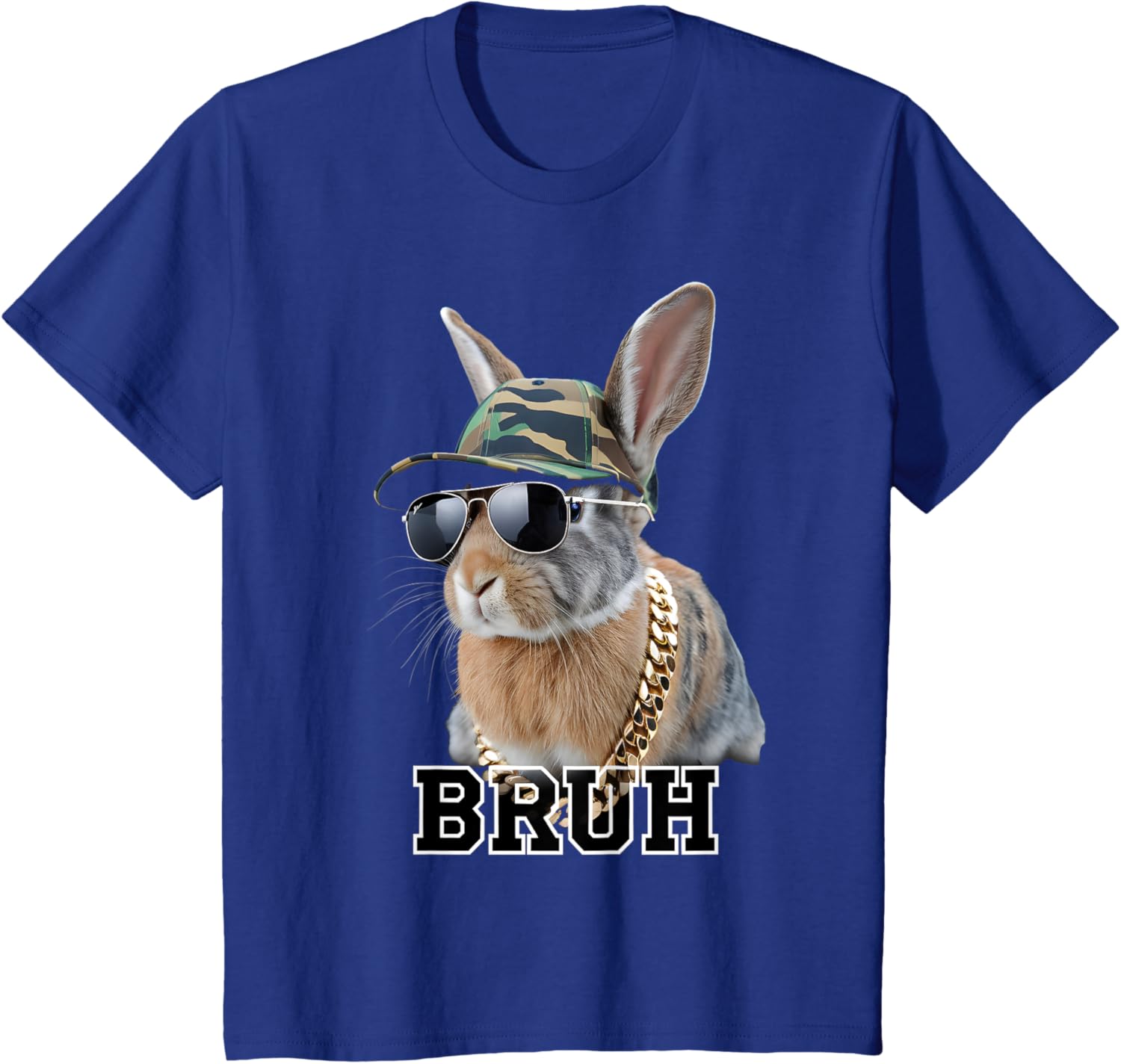 Bunny Rabbit Easter Happy Easter Bruh Mens Boys Kids T-Shirt