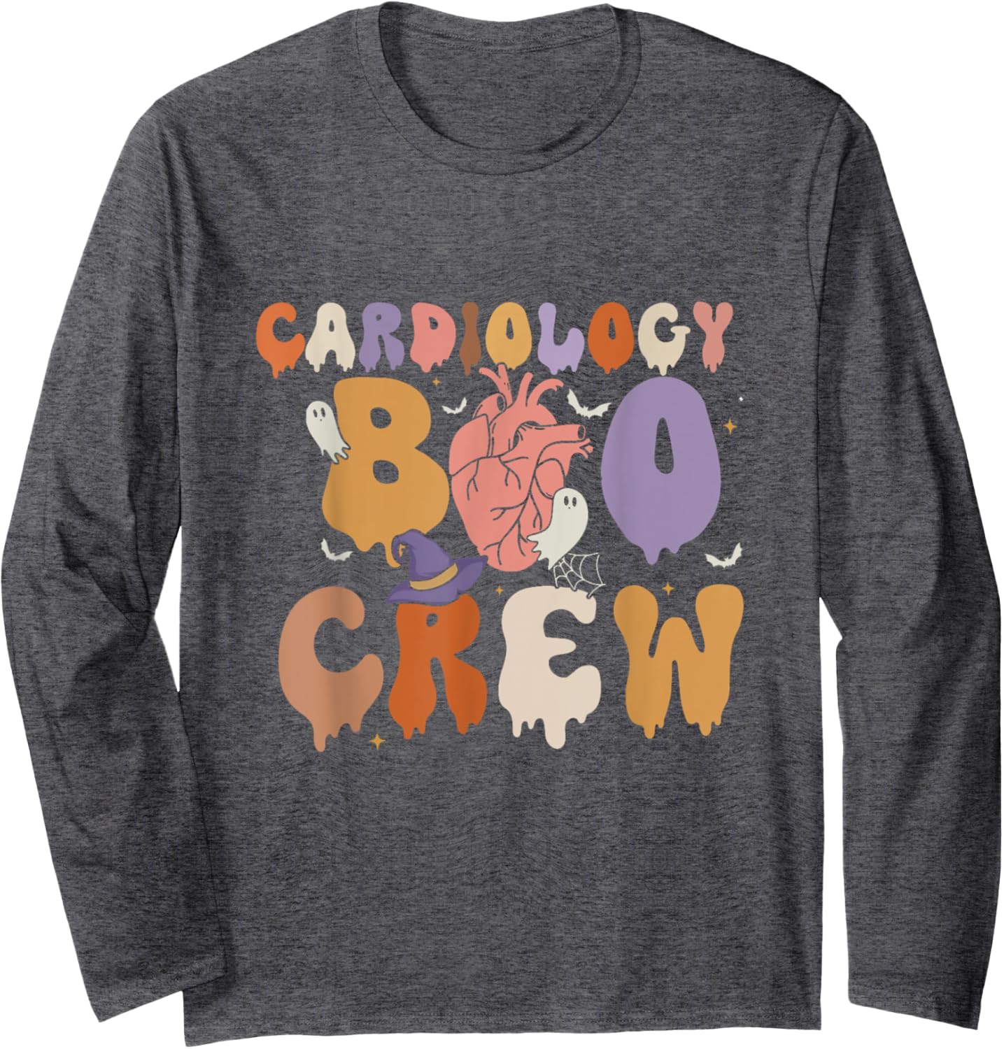 Cardiac icu nurse shirt Cardiology Boo Crew Halloween Long Sleeve T-Shirt