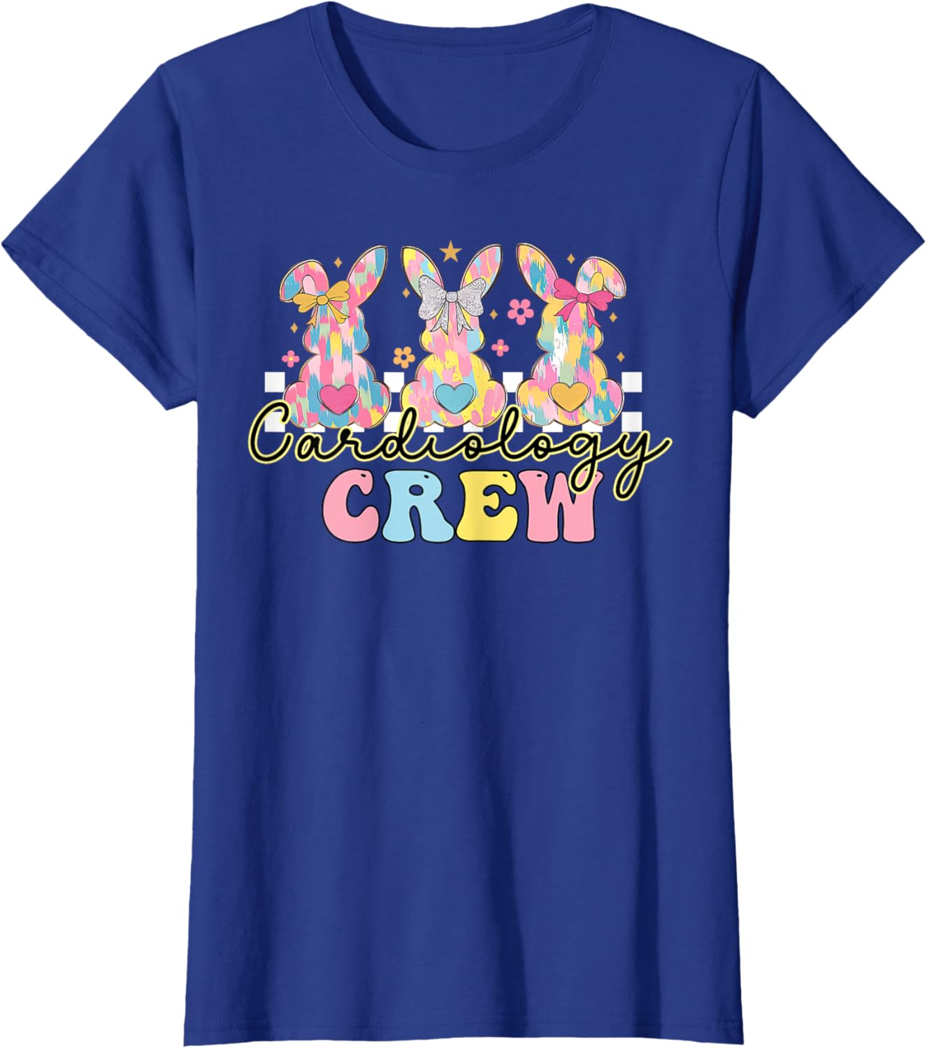 Cardiology Crew Nurse CVICU Cardiac Bunny Coquette Easter T-Shirt