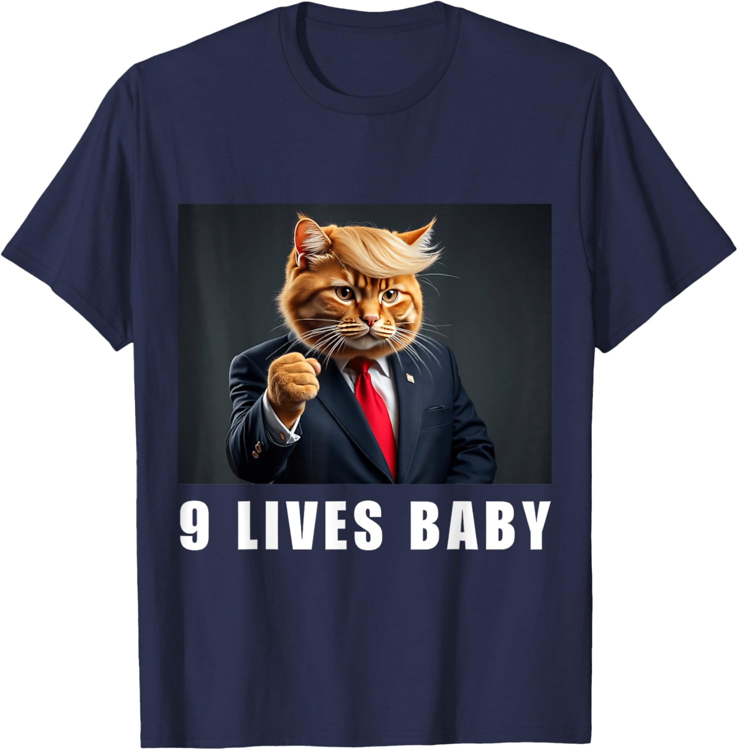 Cat Trump 9 Lives Baby T-Shirt