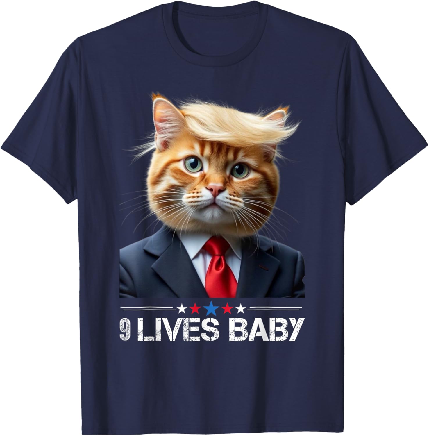 Cat Trump 9 Lives Baby T-Shirt