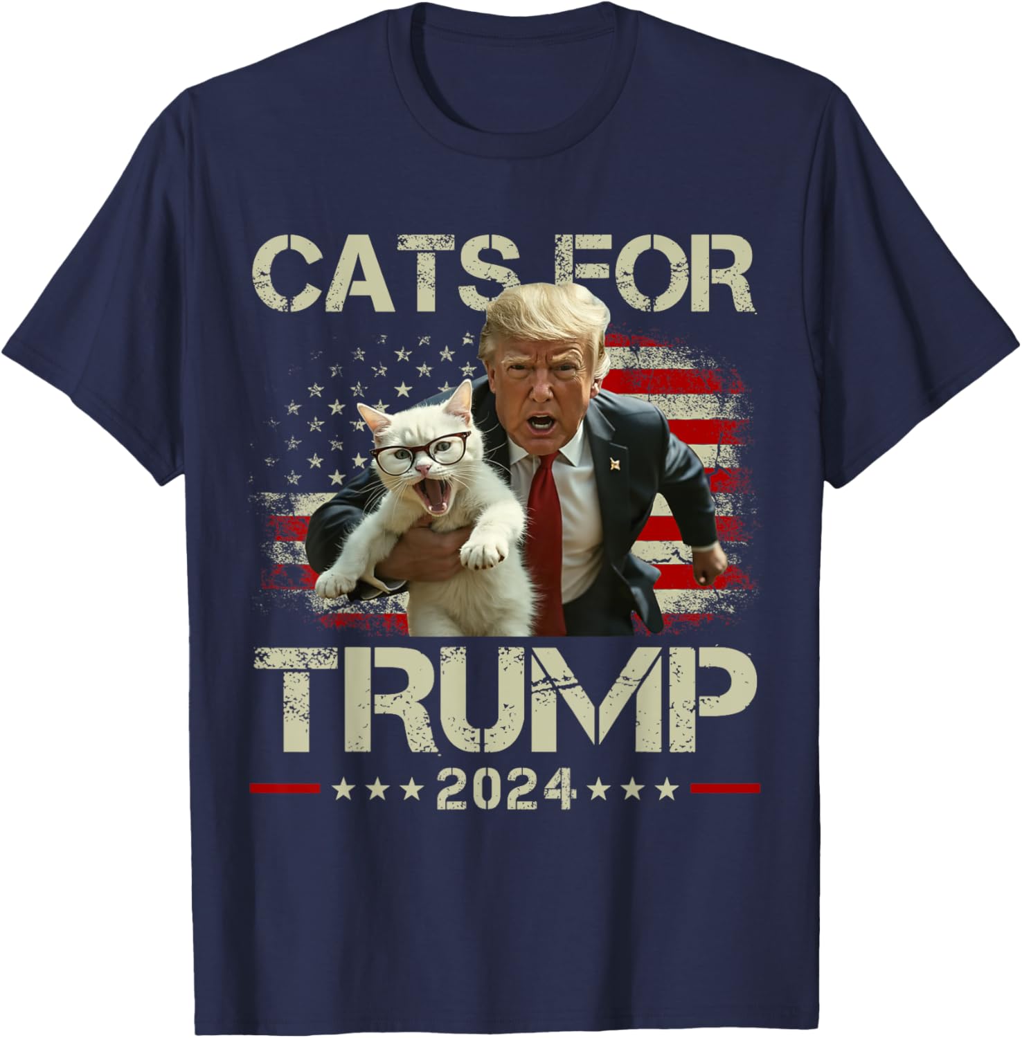 Cats for Trump 2024 Funny Vote For Trump - Cats 2024 T-Shirt