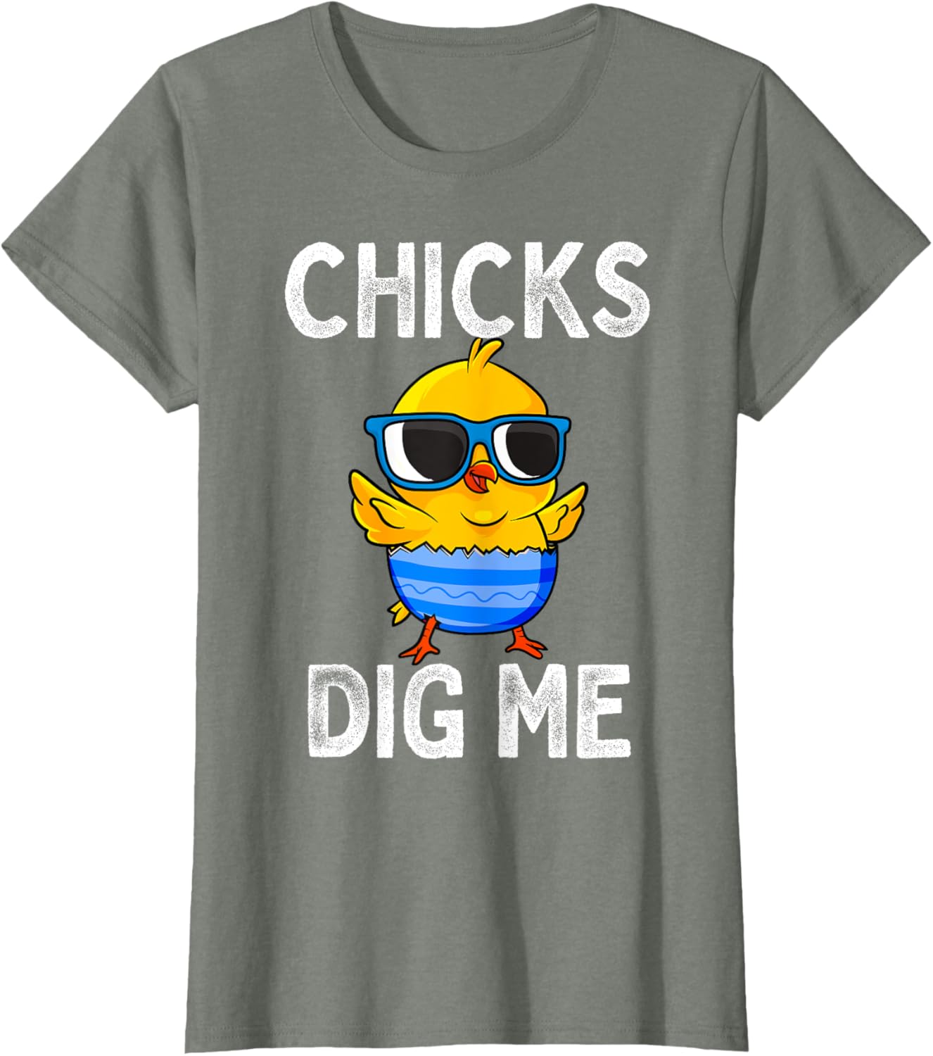 Chicks Dig Me Easter Egg Funny Cute Baby Chicken Kids Boys T-Shirt