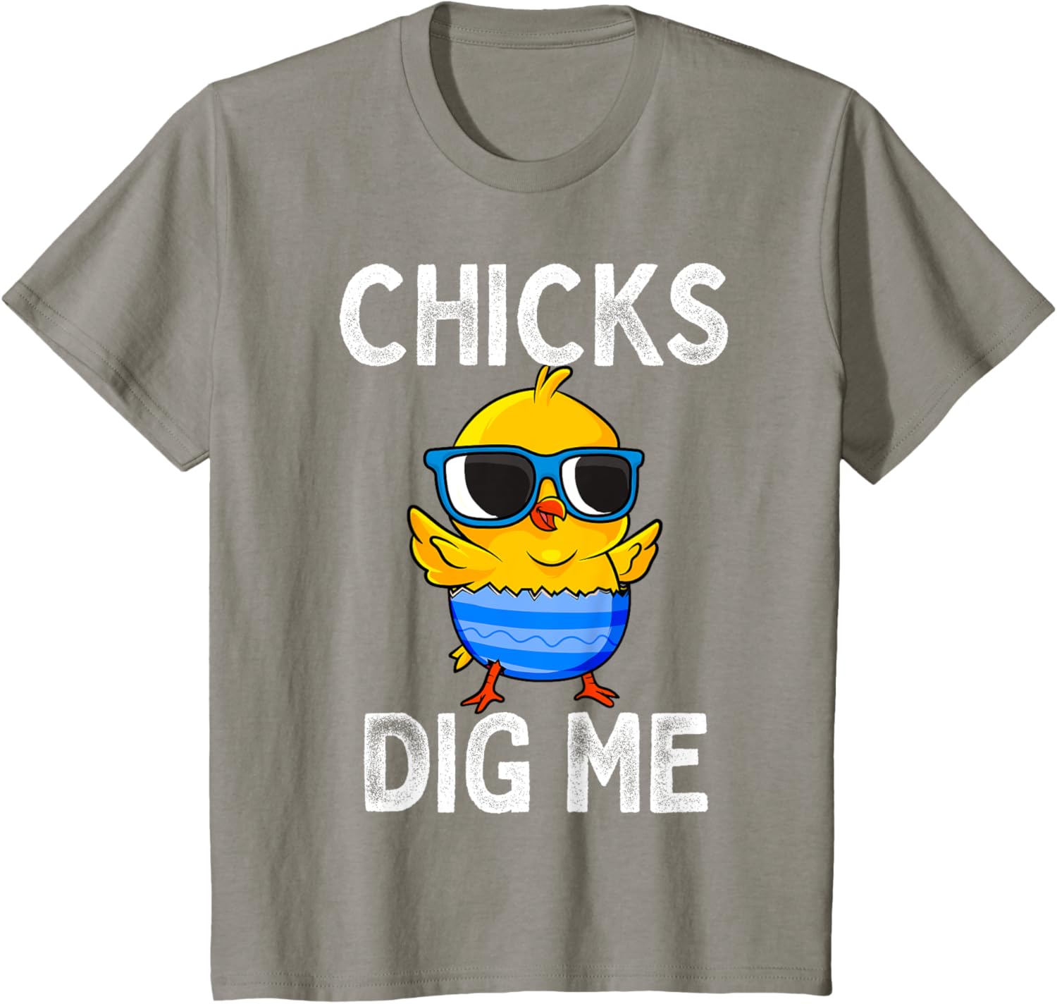 Chicks Dig Me Easter Egg Funny Cute Baby Chicken Kids Boys T-Shirt