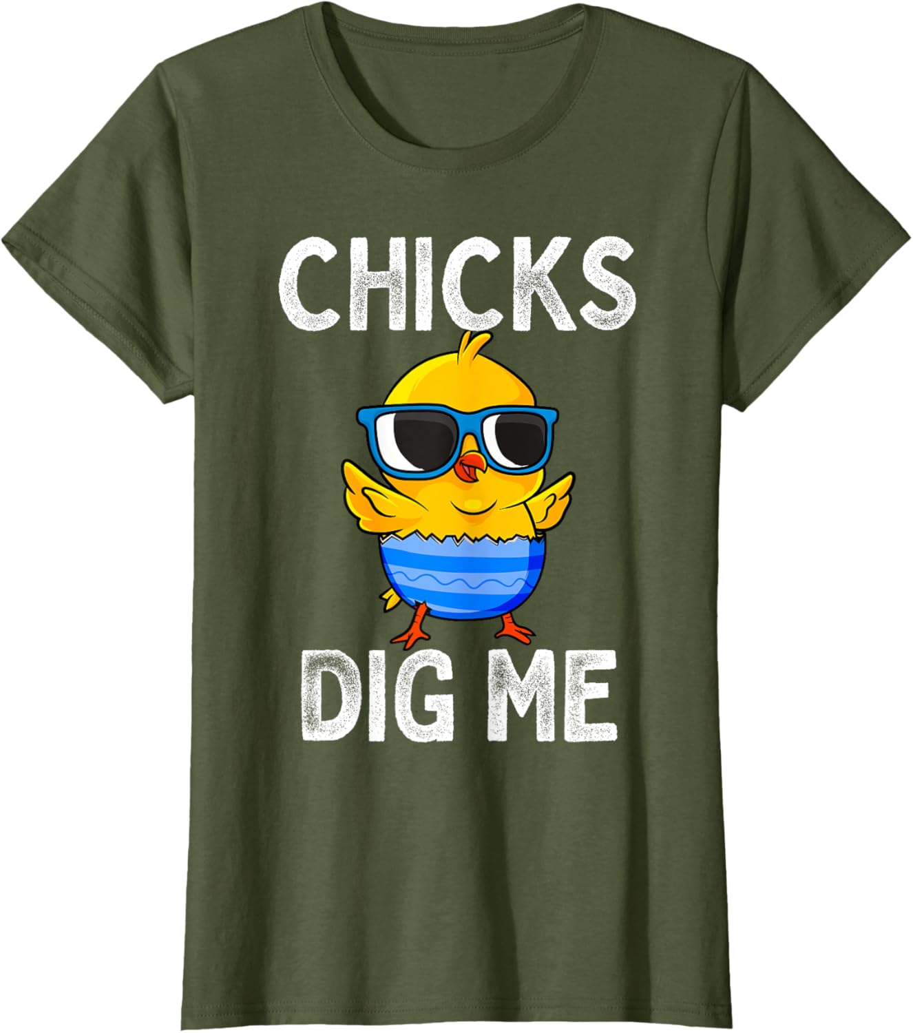 Chicks Dig Me Easter Egg Funny Cute Baby Chicken Kids Boys T-Shirt