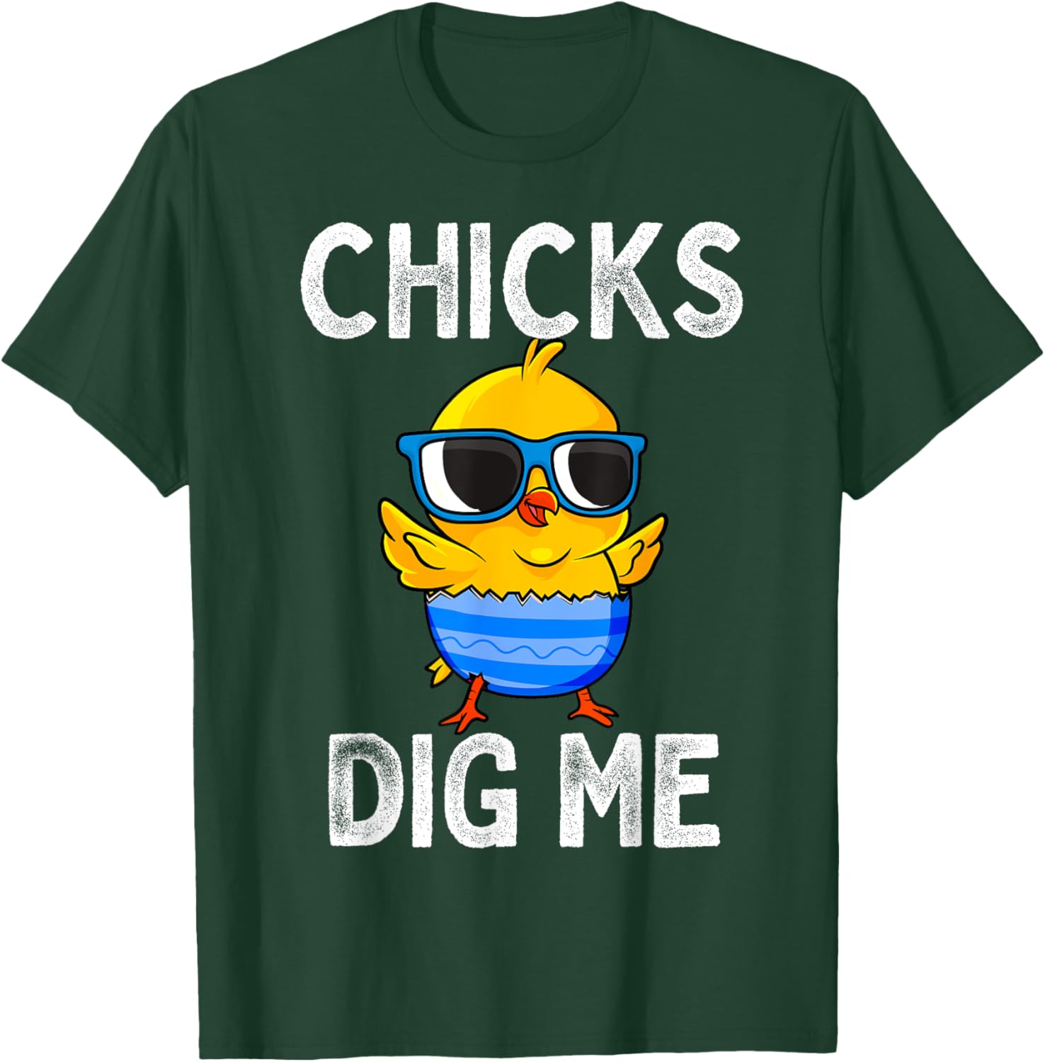 Chicks Dig Me Easter Egg Funny Cute Baby Chicken Kids Boys T-Shirt