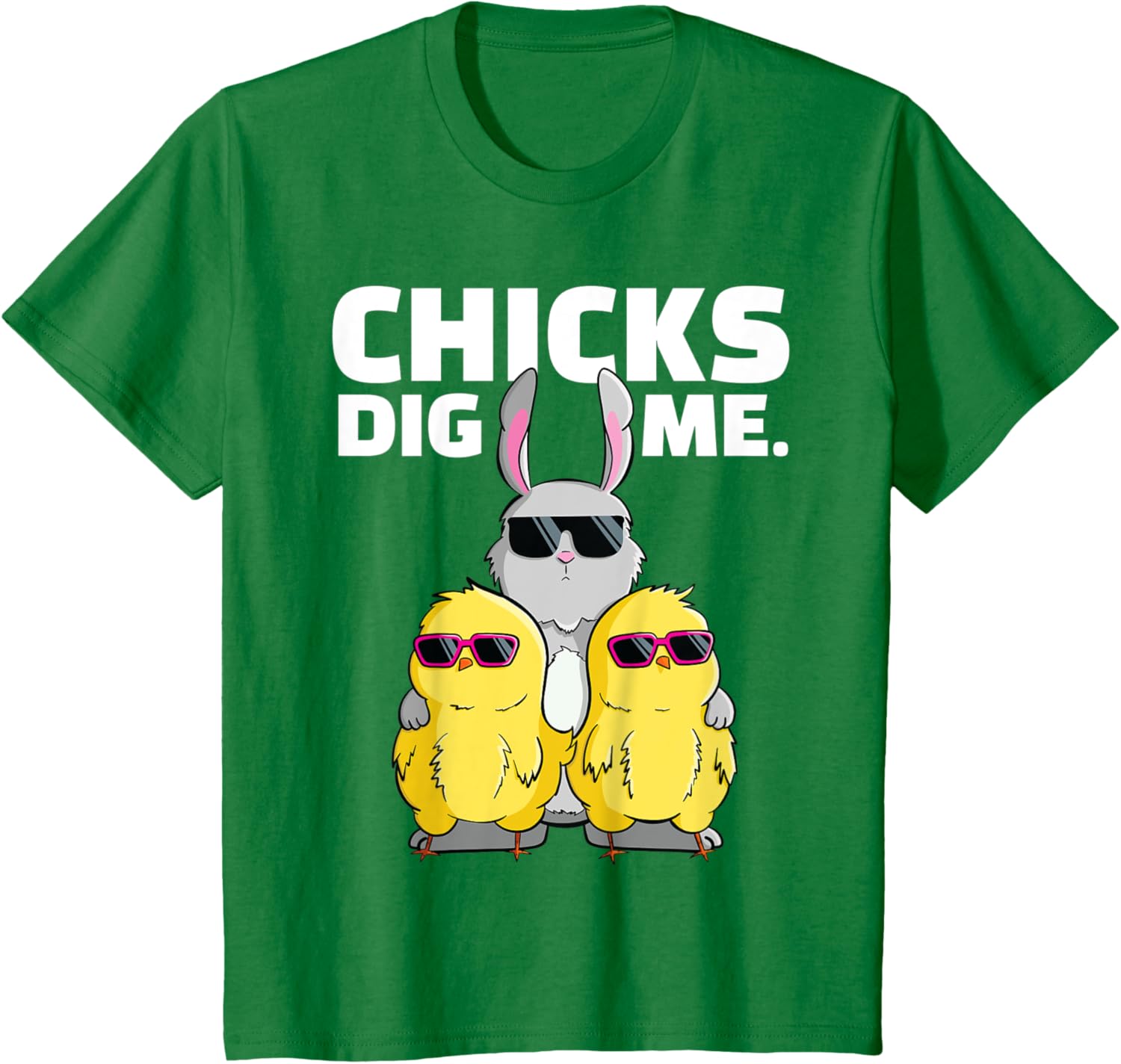 Chicks Dig Me Tshirt Easter Bunny Shirt for Boys Men Dads