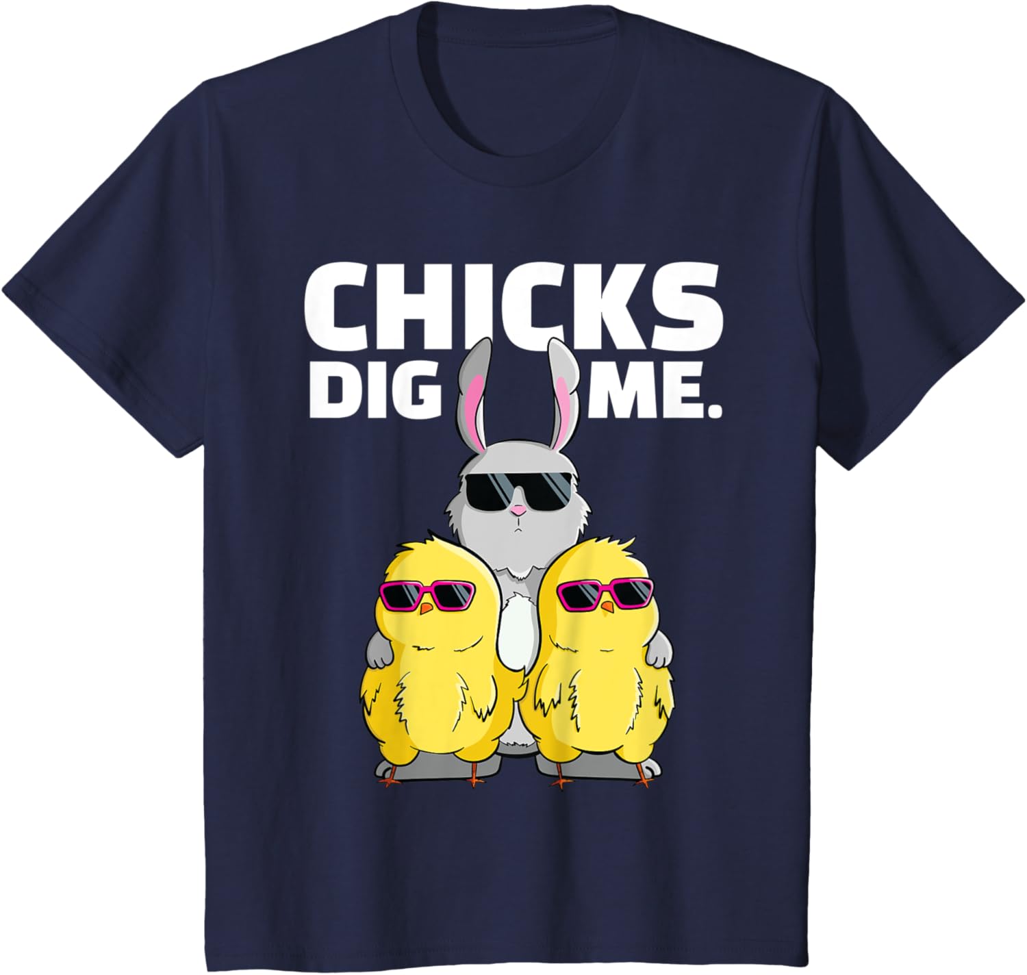 Chicks Dig Me Tshirt Easter Bunny Shirt for Boys Men Dads