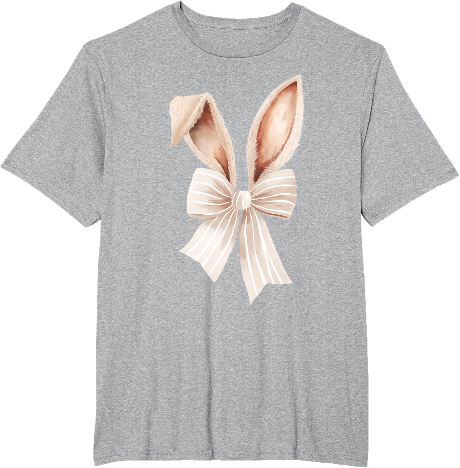 Coquette Bow Bunny Ears Cute Bunny Rabbit Happy Easter Day T-Shirt