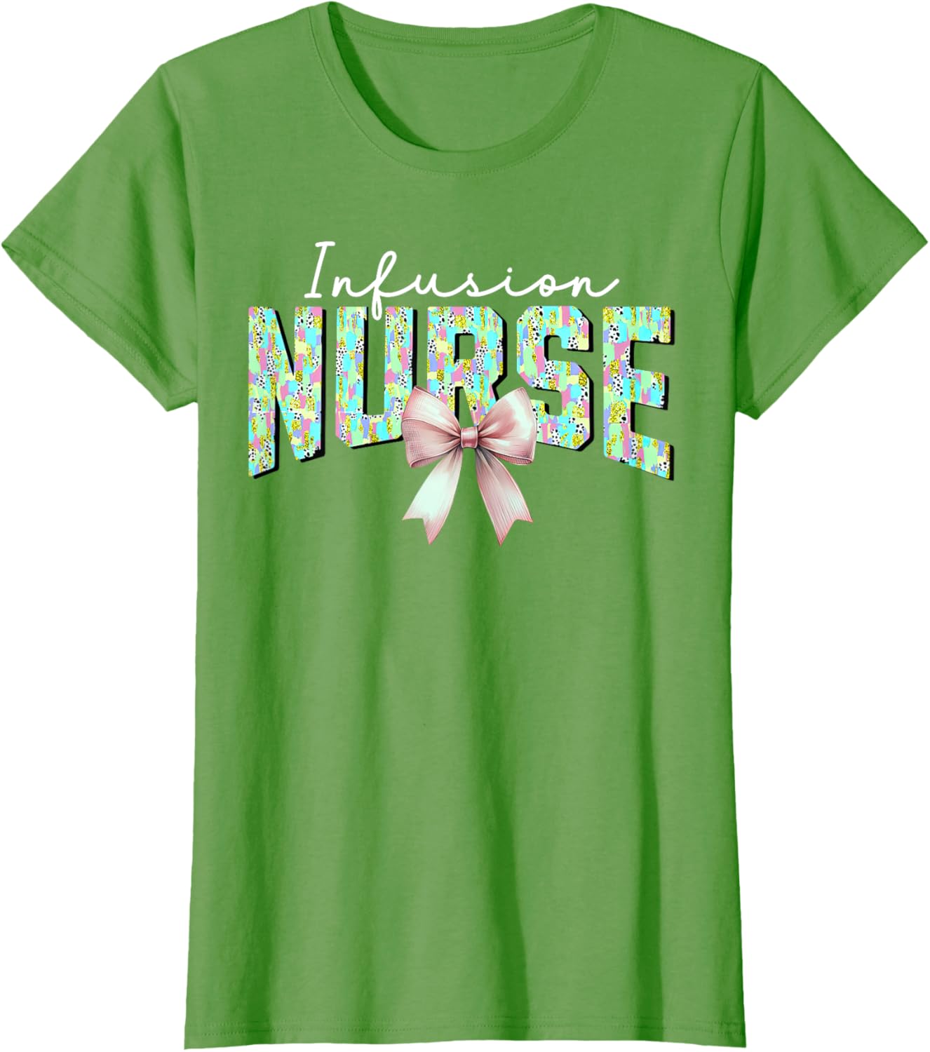 Coquette Bow Easter Infusion Nurse IV Therapy Oncology Nurse T-Shirt