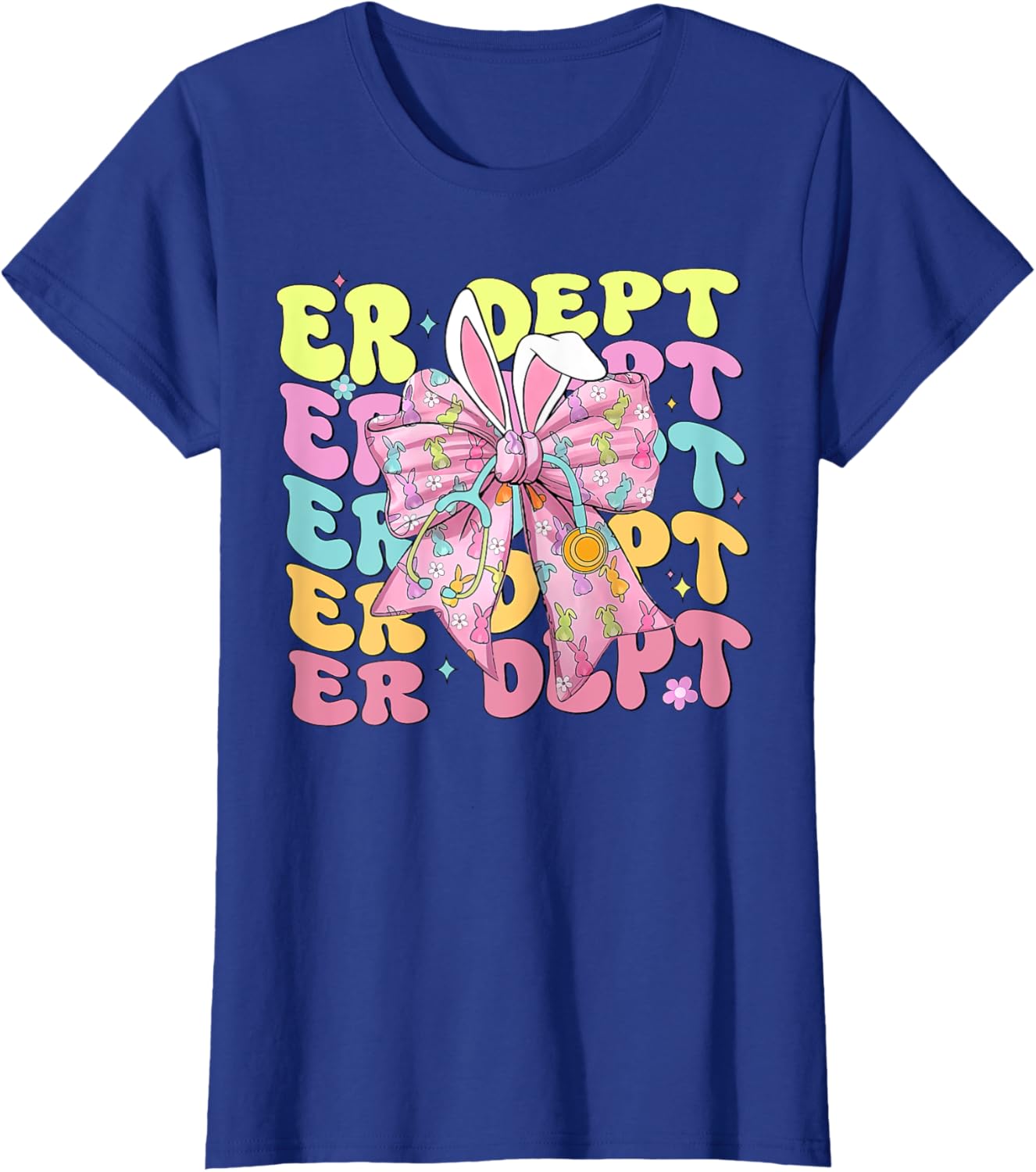 Coquette Bow ER Dept Easter Emergency Department ED Nurse T-Shirt