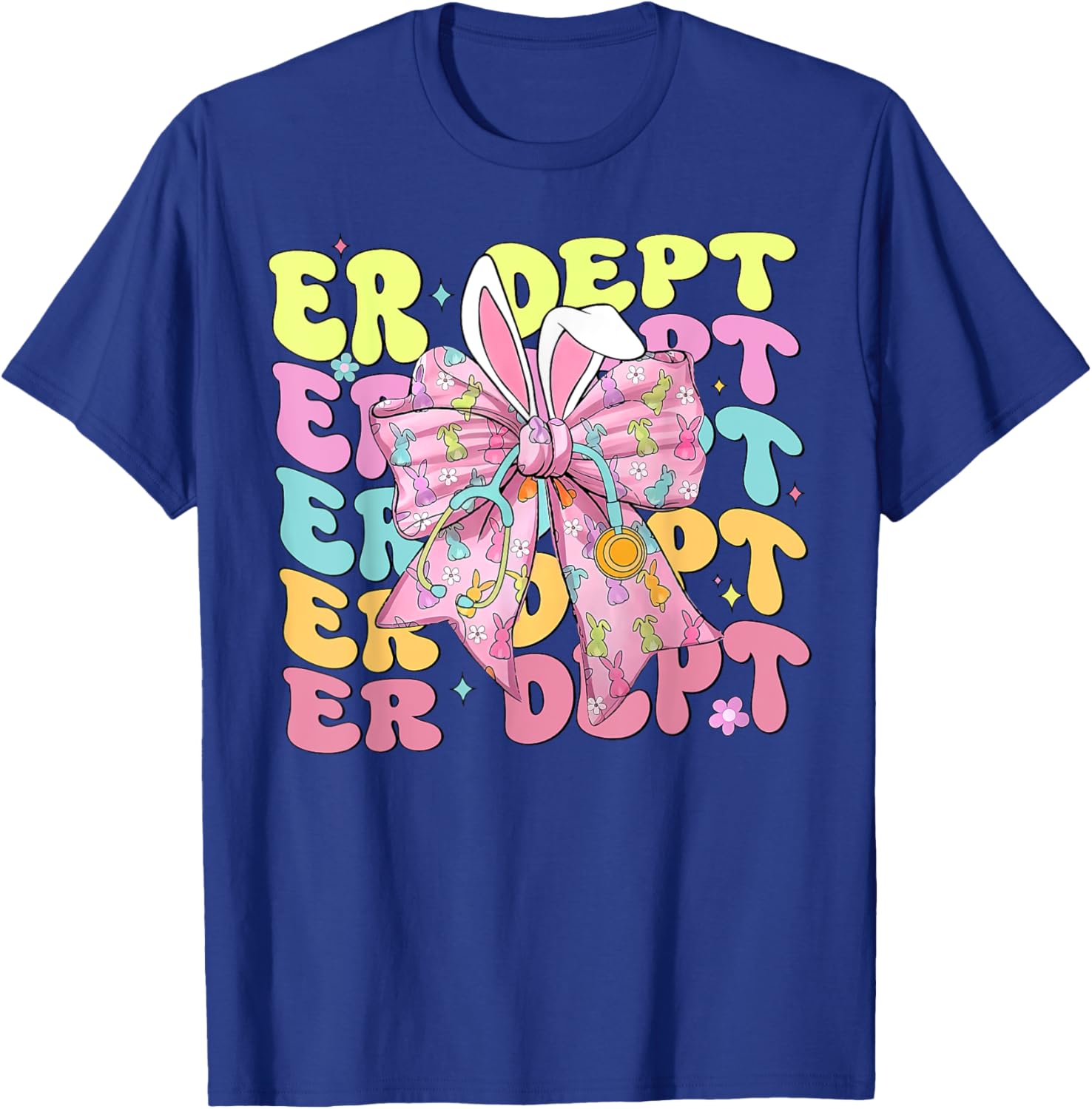 Coquette Bow ER Dept Easter Emergency Department ED Nurse T-Shirt