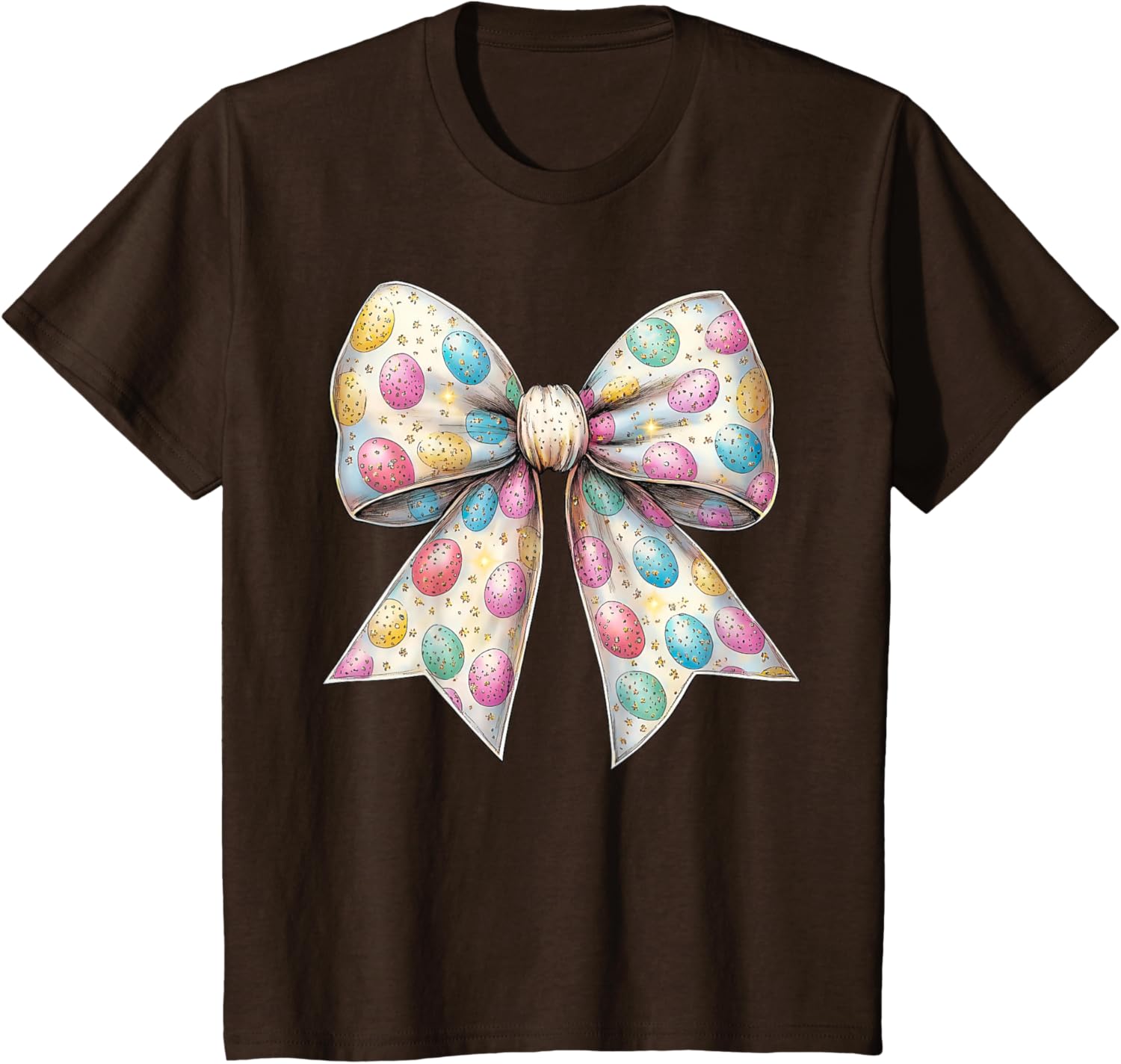 Coquette Bow Happy Easter Bunny Spring Hunt Eggs Rabbit Cute T-Shirt