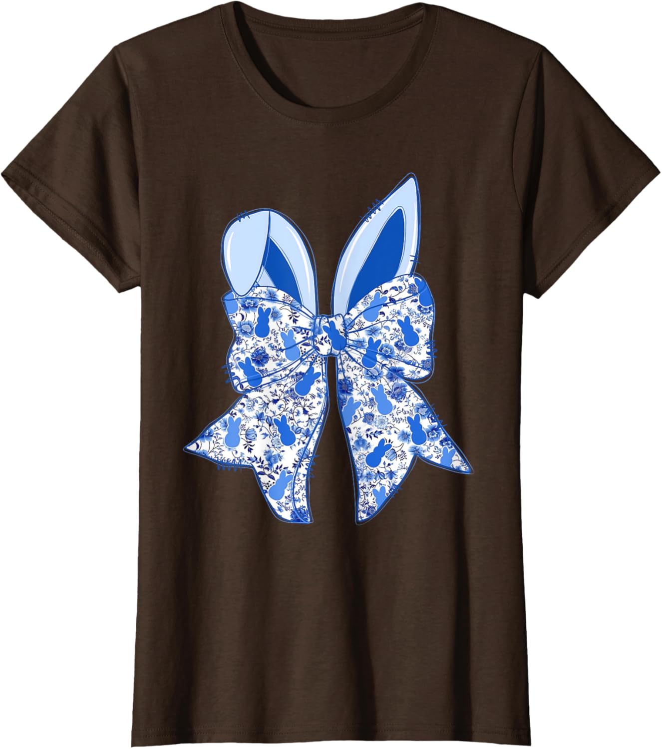 Coquette Bow Happy Easter Bunny Spring Hunt Eggs Rabbit Cute T-Shirt