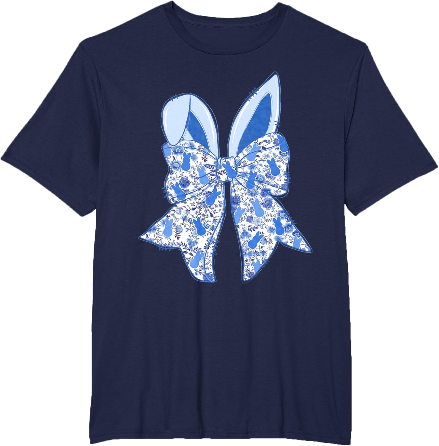 Coquette Bow Happy Easter Bunny Spring Hunt Eggs Rabbit Cute T-Shirt