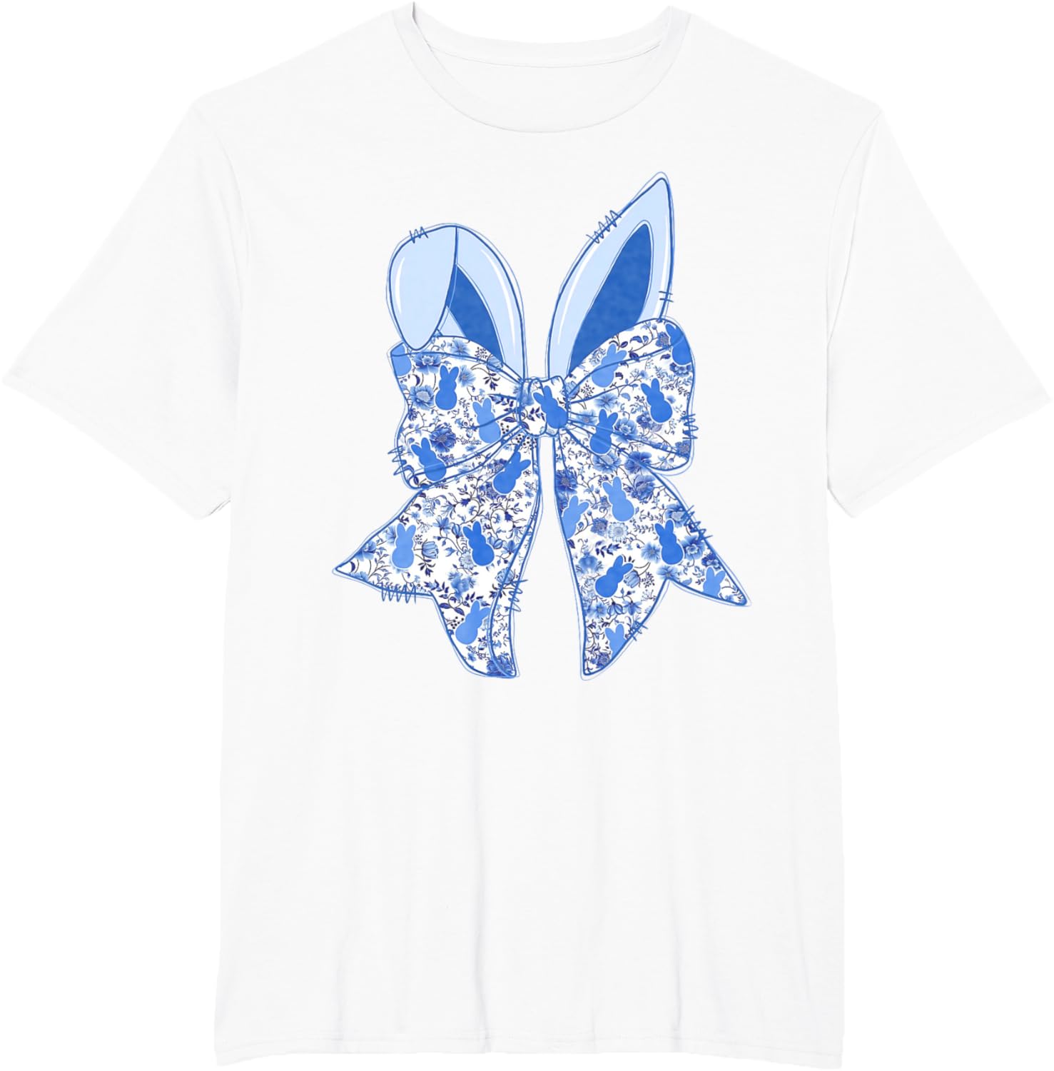 Coquette Bow Happy Easter Bunny Spring Hunt Eggs Rabbit Cute T-Shirt