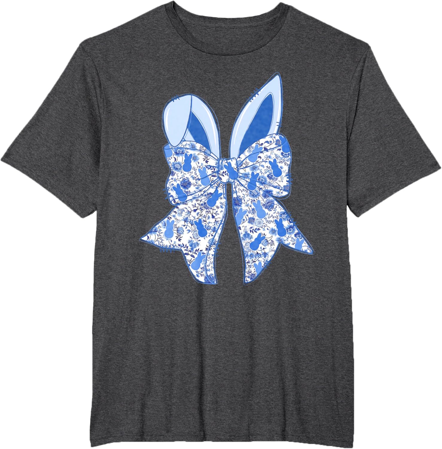 Coquette Bow Happy Easter Bunny Spring Hunt Eggs Rabbit Cute T-Shirt