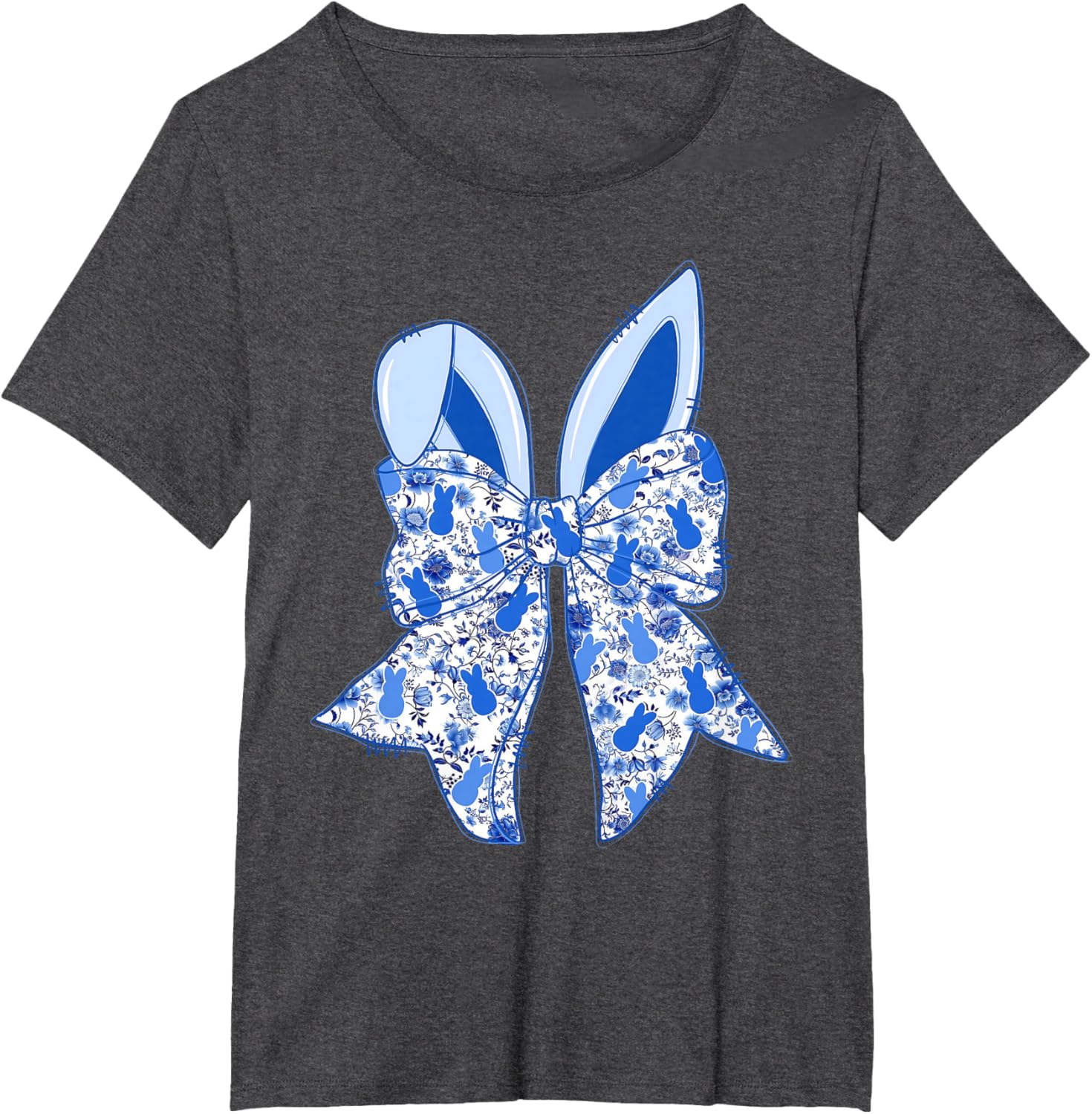 Coquette Bow Happy Easter Bunny Spring Hunt Eggs Rabbit Cute T-Shirt