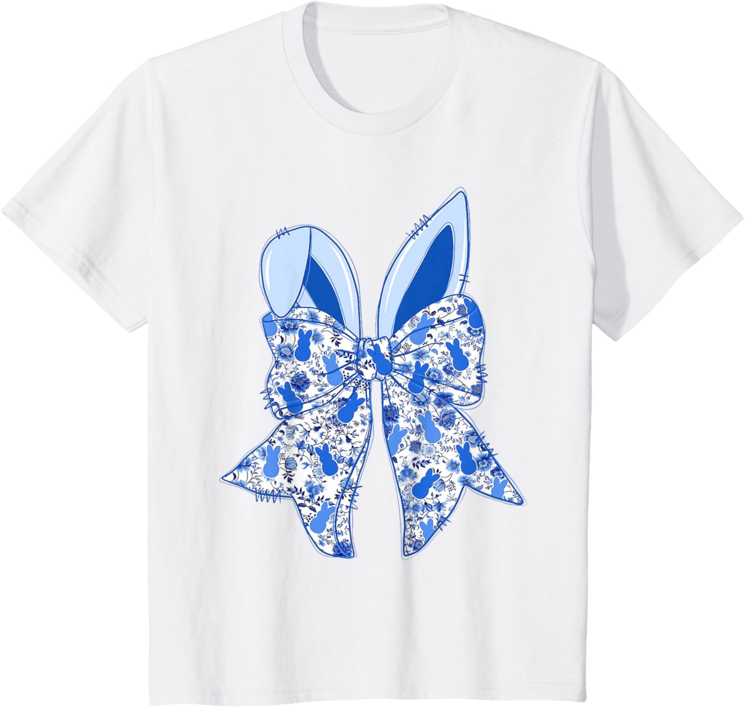 Coquette Bow Happy Easter Bunny Spring Hunt Eggs Rabbit Cute T-Shirt