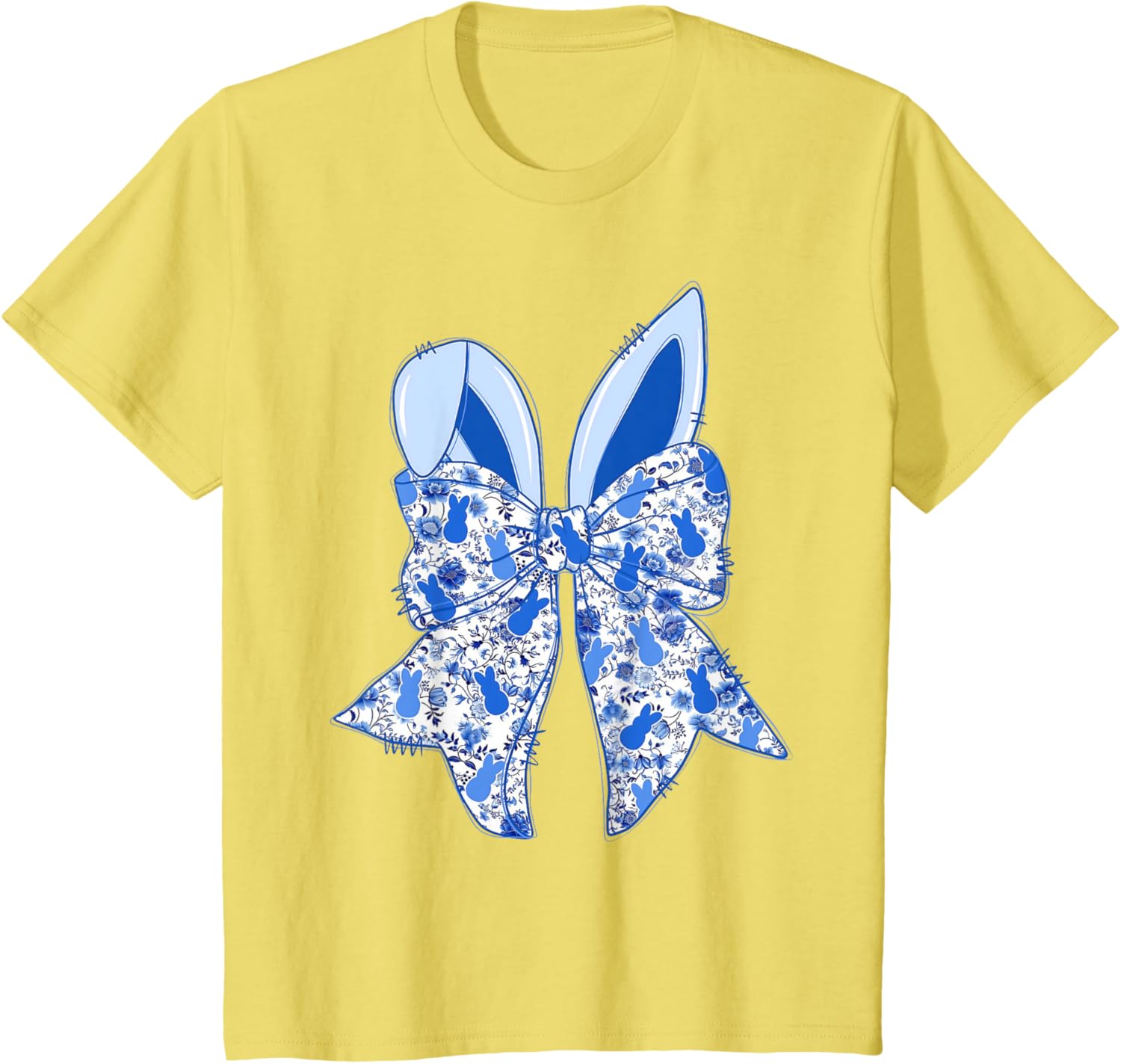 Coquette Bow Happy Easter Bunny Spring Hunt Eggs Rabbit Cute T-Shirt