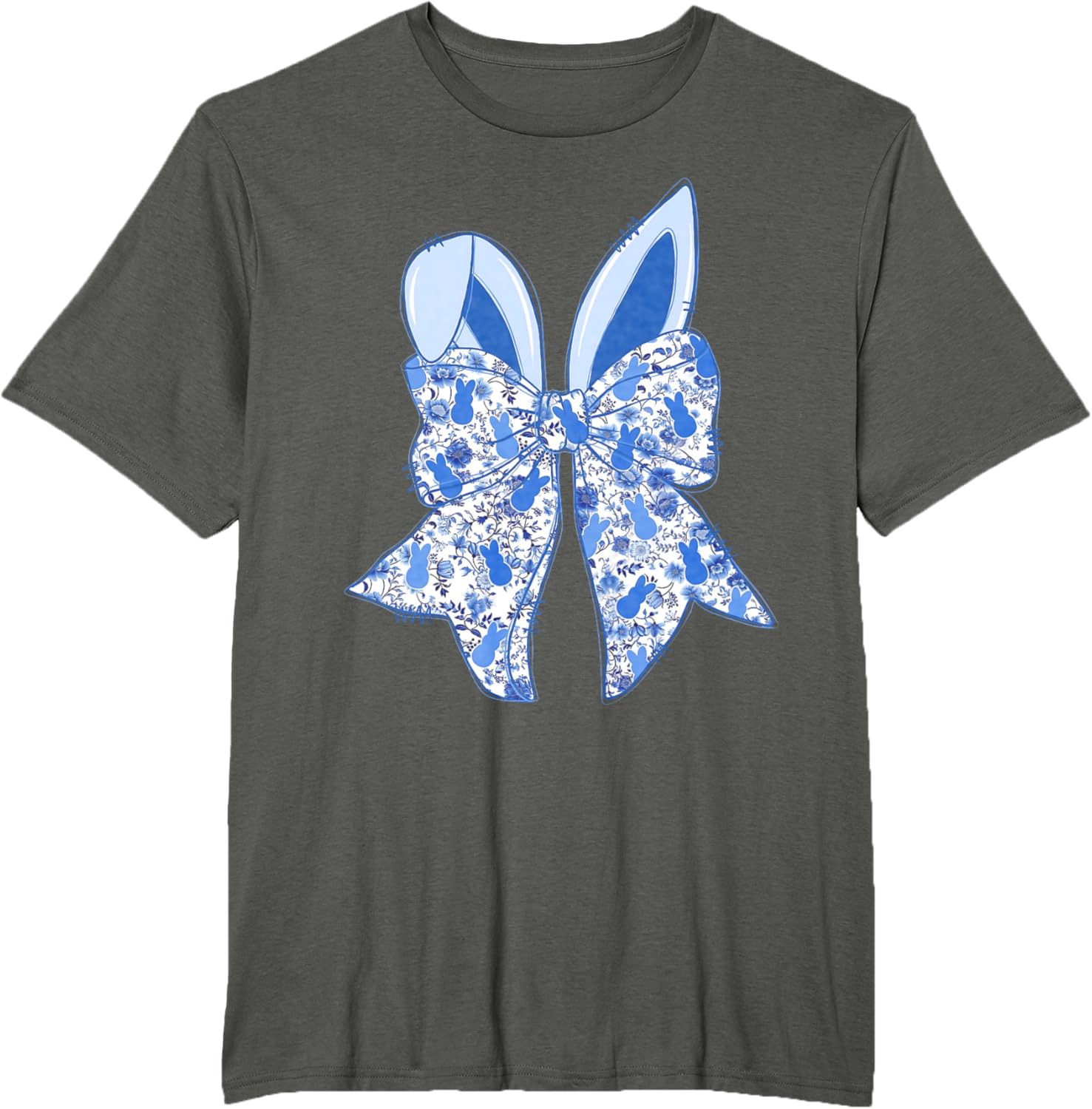 Coquette Bow Happy Easter Bunny Spring Hunt Eggs Rabbit Cute T-Shirt