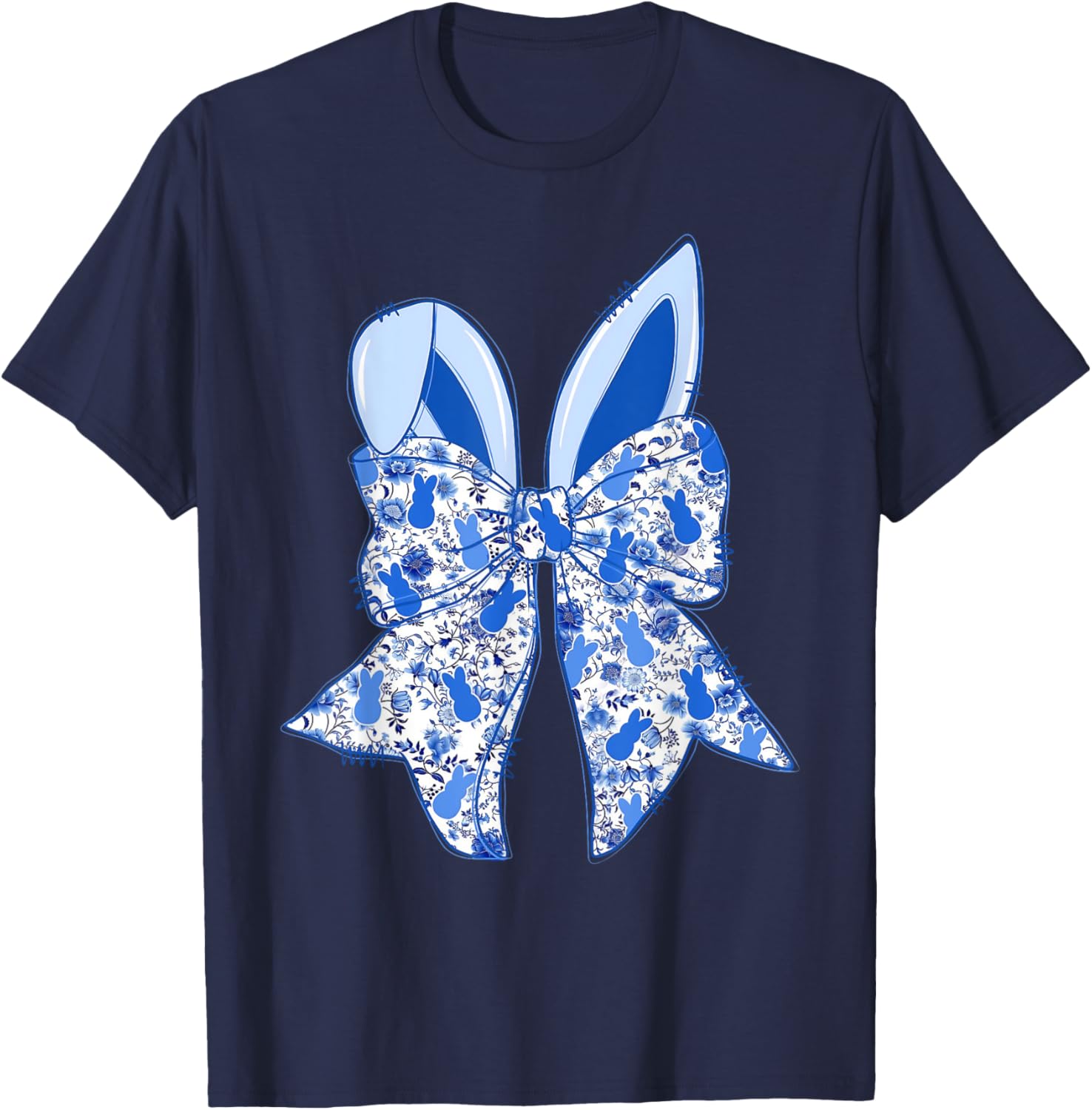 Coquette Bow Happy Easter Bunny Spring Hunt Eggs Rabbit Cute T-Shirt