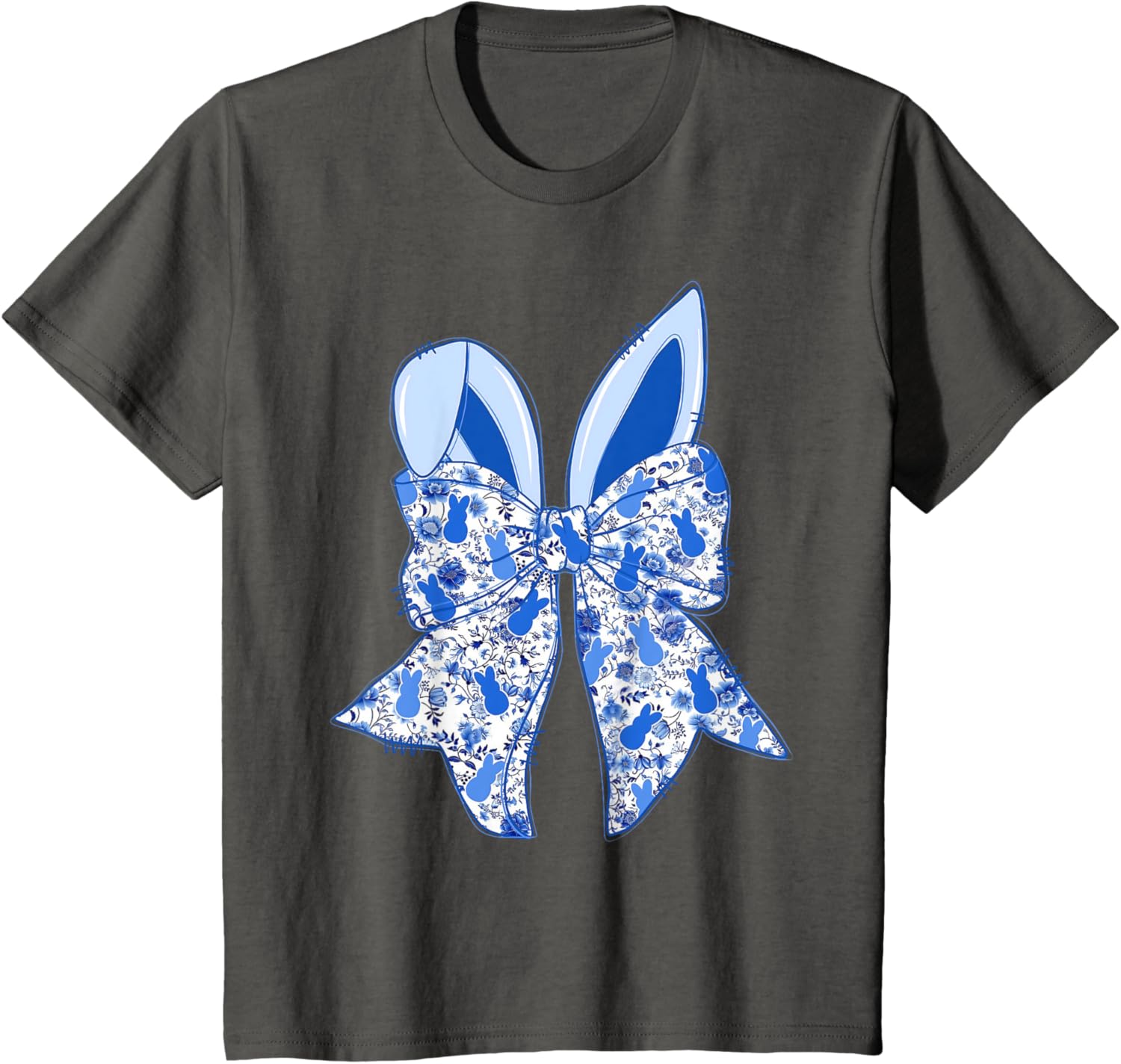 Coquette Bow Happy Easter Bunny Spring Hunt Eggs Rabbit Cute T-Shirt