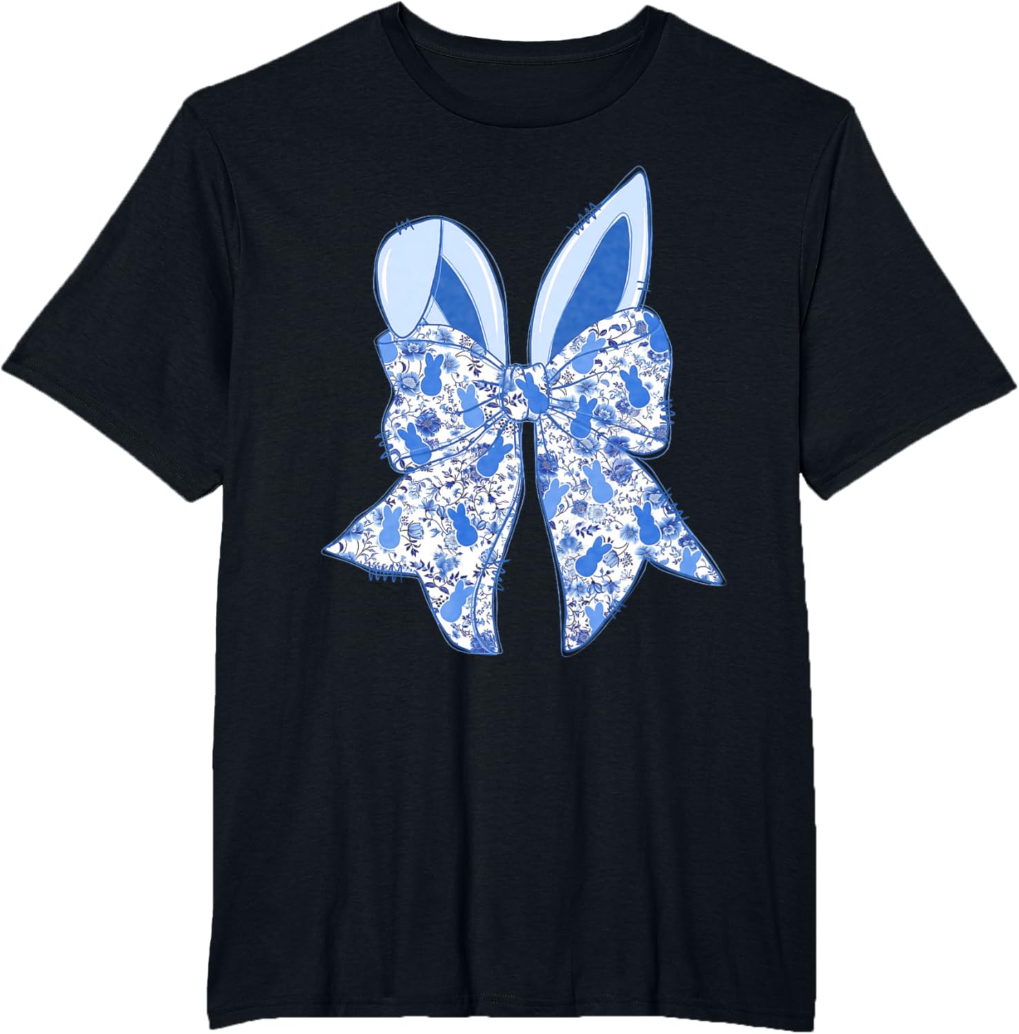 Coquette Bow Happy Easter Bunny Spring Hunt Eggs Rabbit Cute T-Shirt