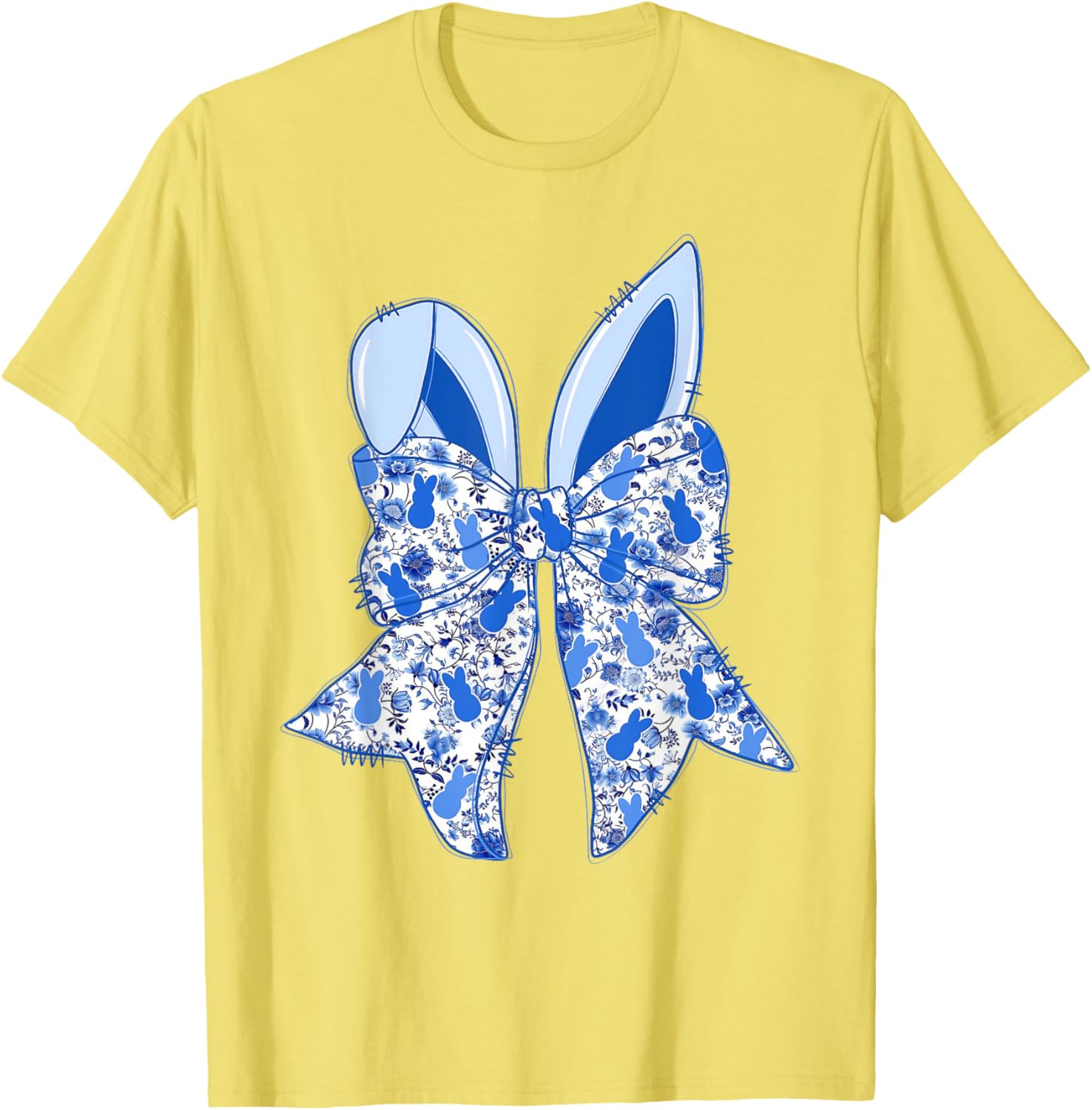 Coquette Bow Happy Easter Bunny Spring Hunt Eggs Rabbit Cute T-Shirt