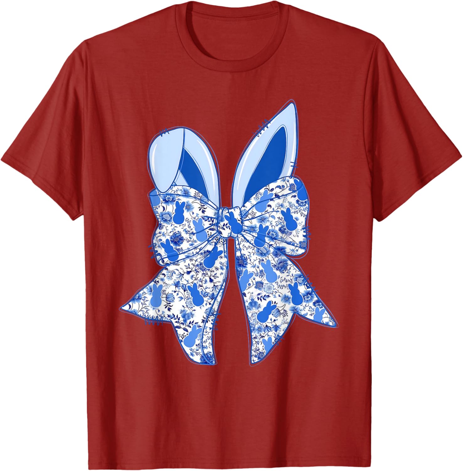 Coquette Bow Happy Easter Bunny Spring Hunt Eggs Rabbit Cute T-Shirt