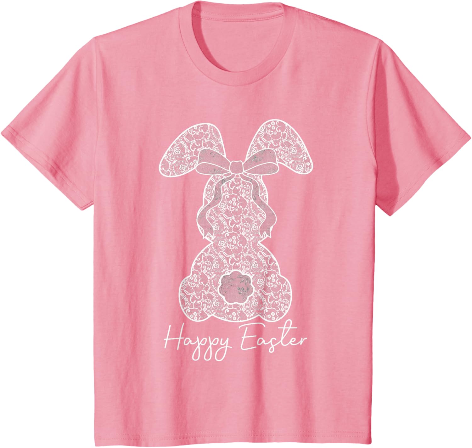 Coquette Bow Happy Easter Bunny Spring Hunt Eggs Rabbit Cute T-Shirt