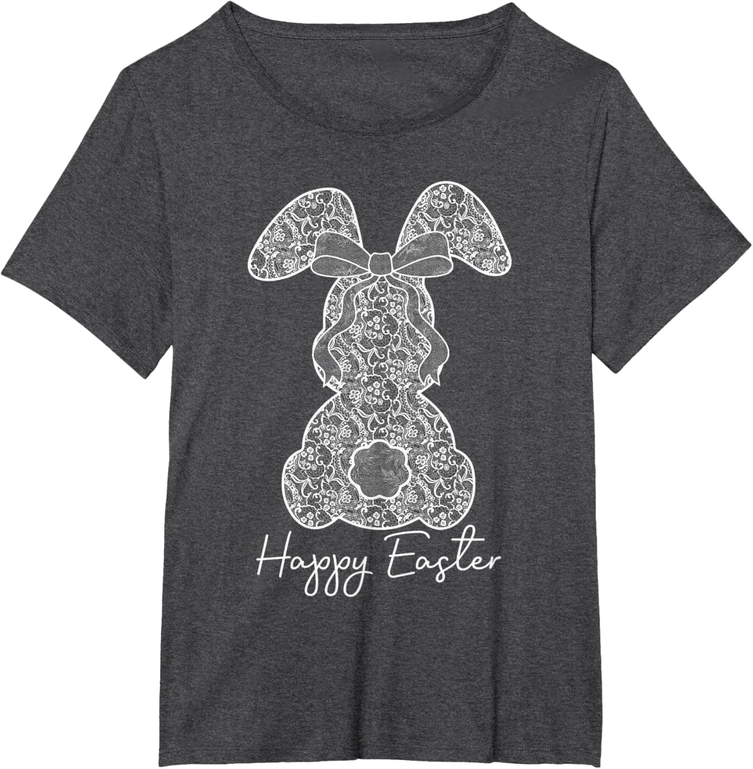 Coquette Bow Happy Easter Bunny Spring Hunt Eggs Rabbit Cute T-Shirt