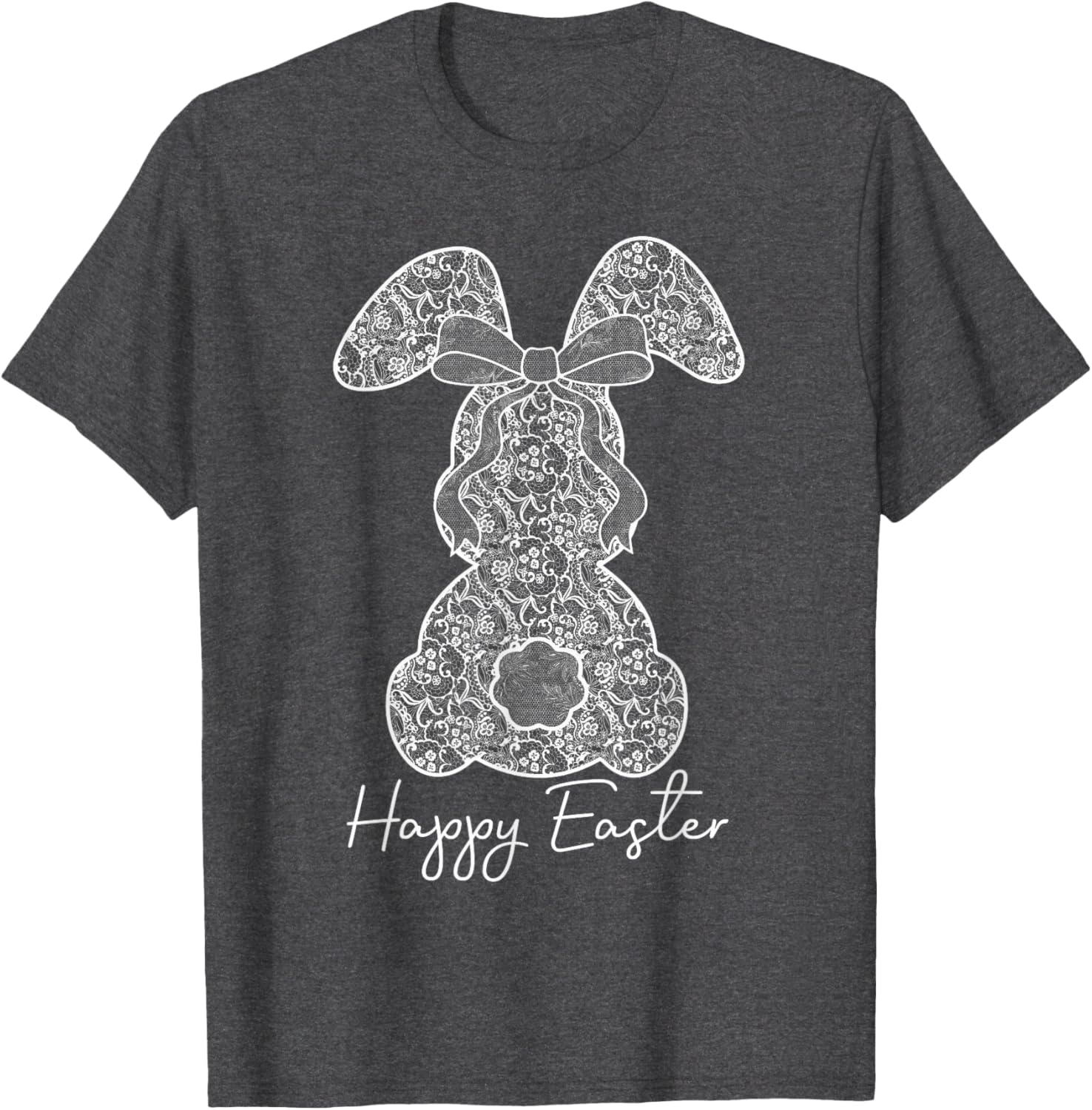 Coquette Bow Happy Easter Bunny Spring Hunt Eggs Rabbit Cute T-Shirt