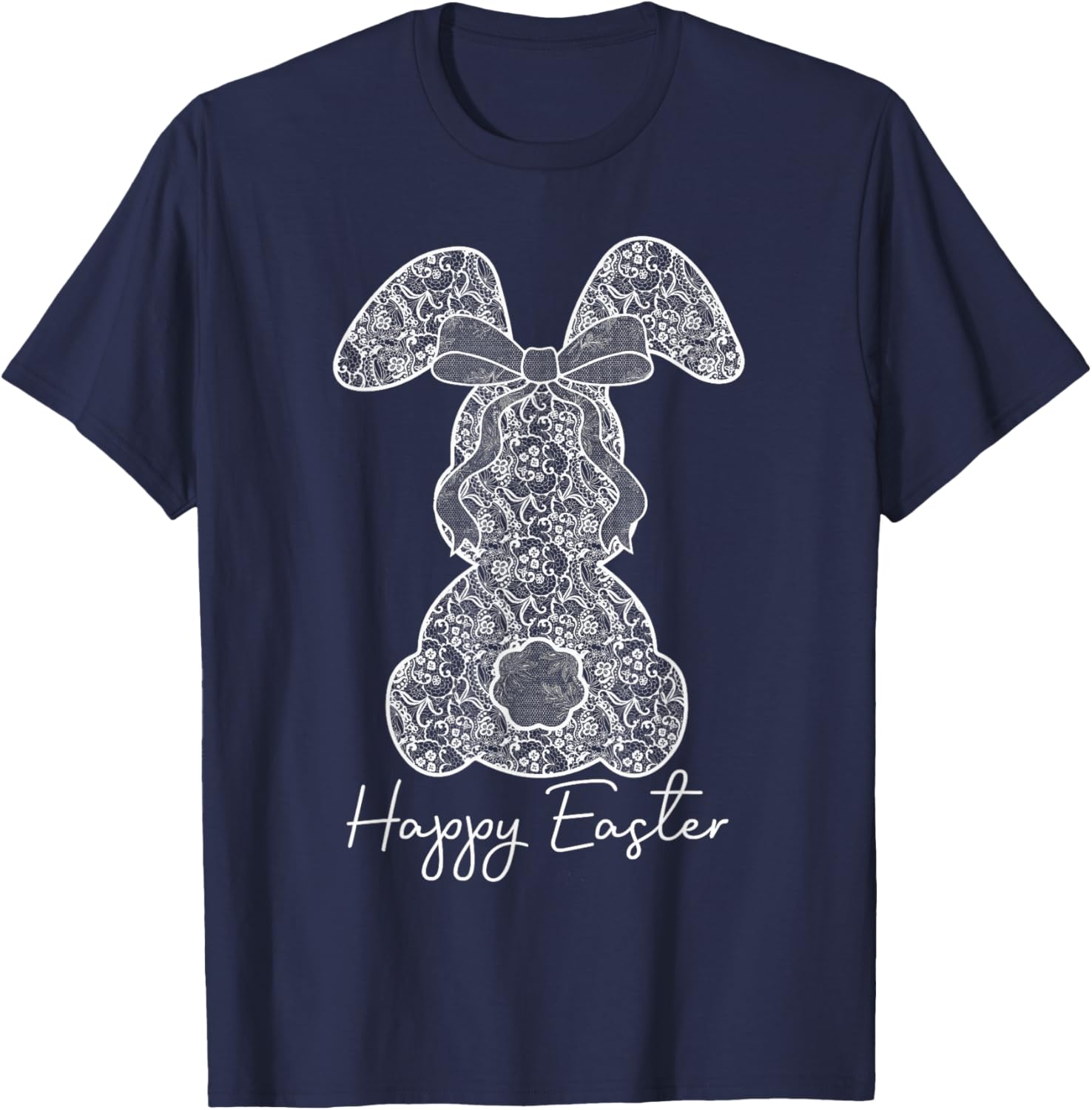 Coquette Bow Happy Easter Bunny Spring Hunt Eggs Rabbit Cute T-Shirt