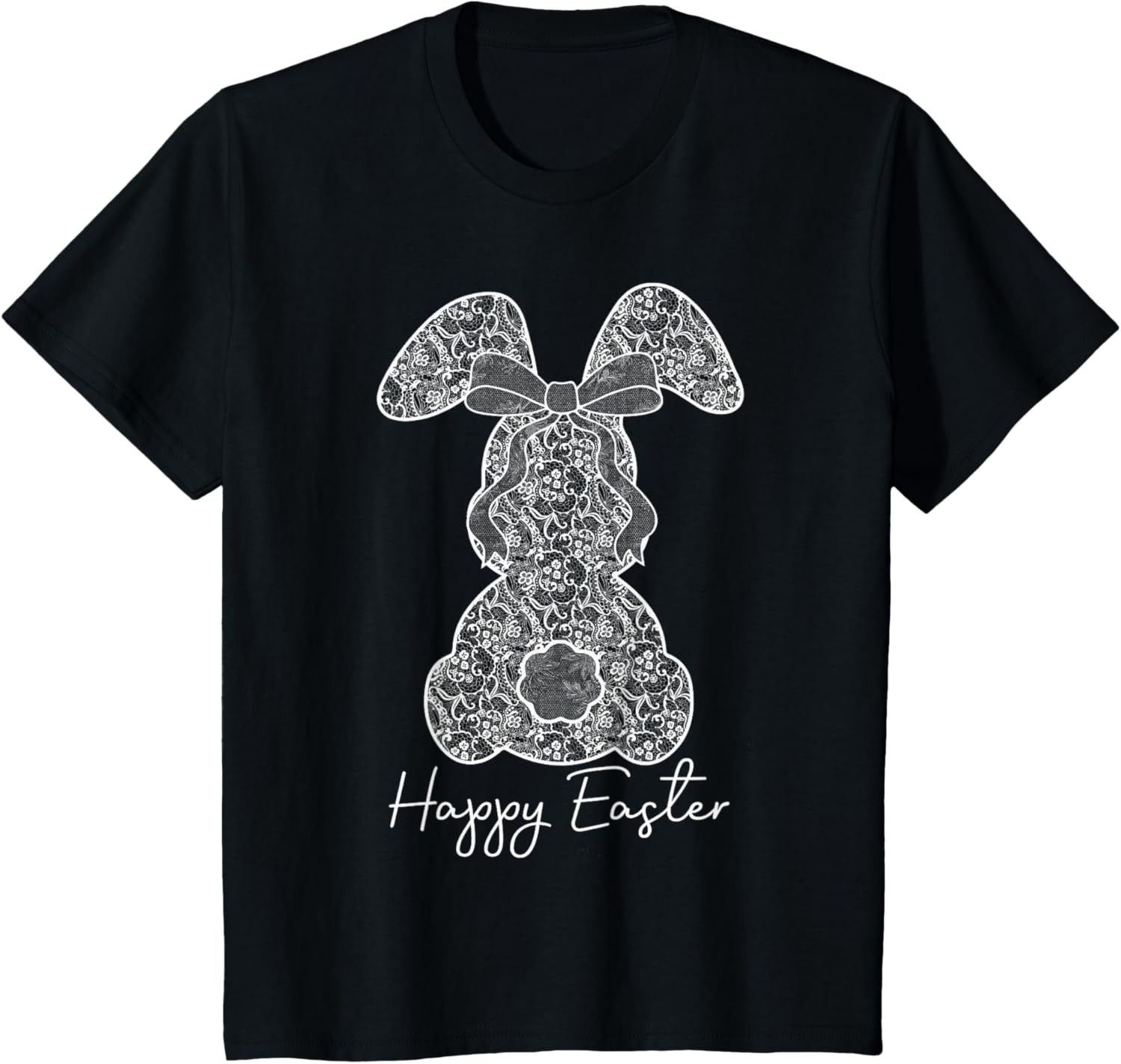 Coquette Bow Happy Easter Bunny Spring Hunt Eggs Rabbit Cute T-Shirt