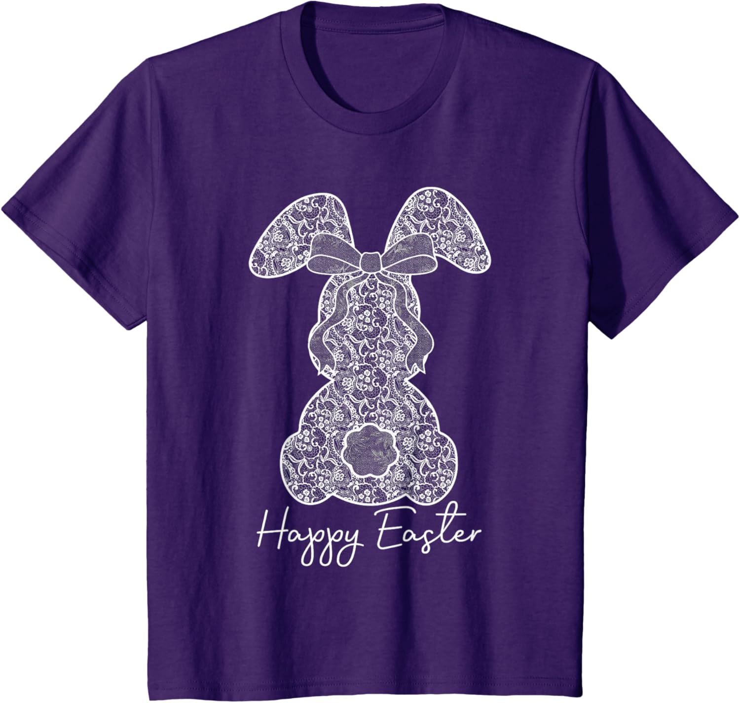 Coquette Bow Happy Easter Bunny Spring Hunt Eggs Rabbit Cute T-Shirt