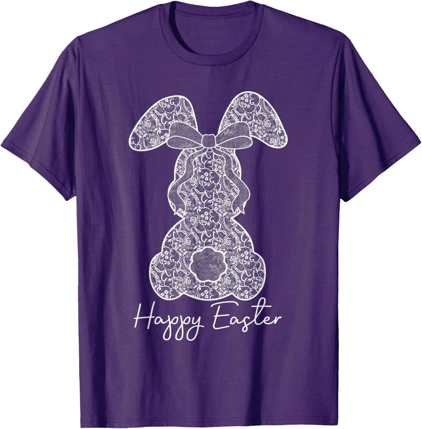 Coquette Bow Happy Easter Bunny Spring Hunt Eggs Rabbit Cute T-Shirt